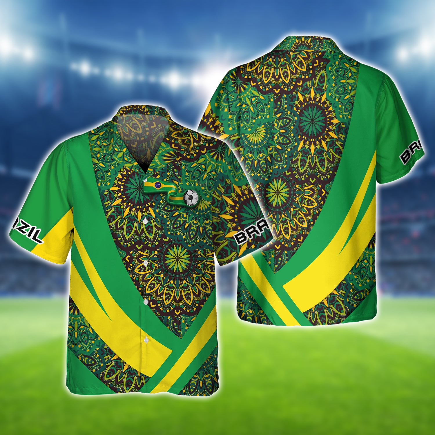 Brazil Fans Pattern Design Shirt 3D Printed Tshirt For The Brazil Fans