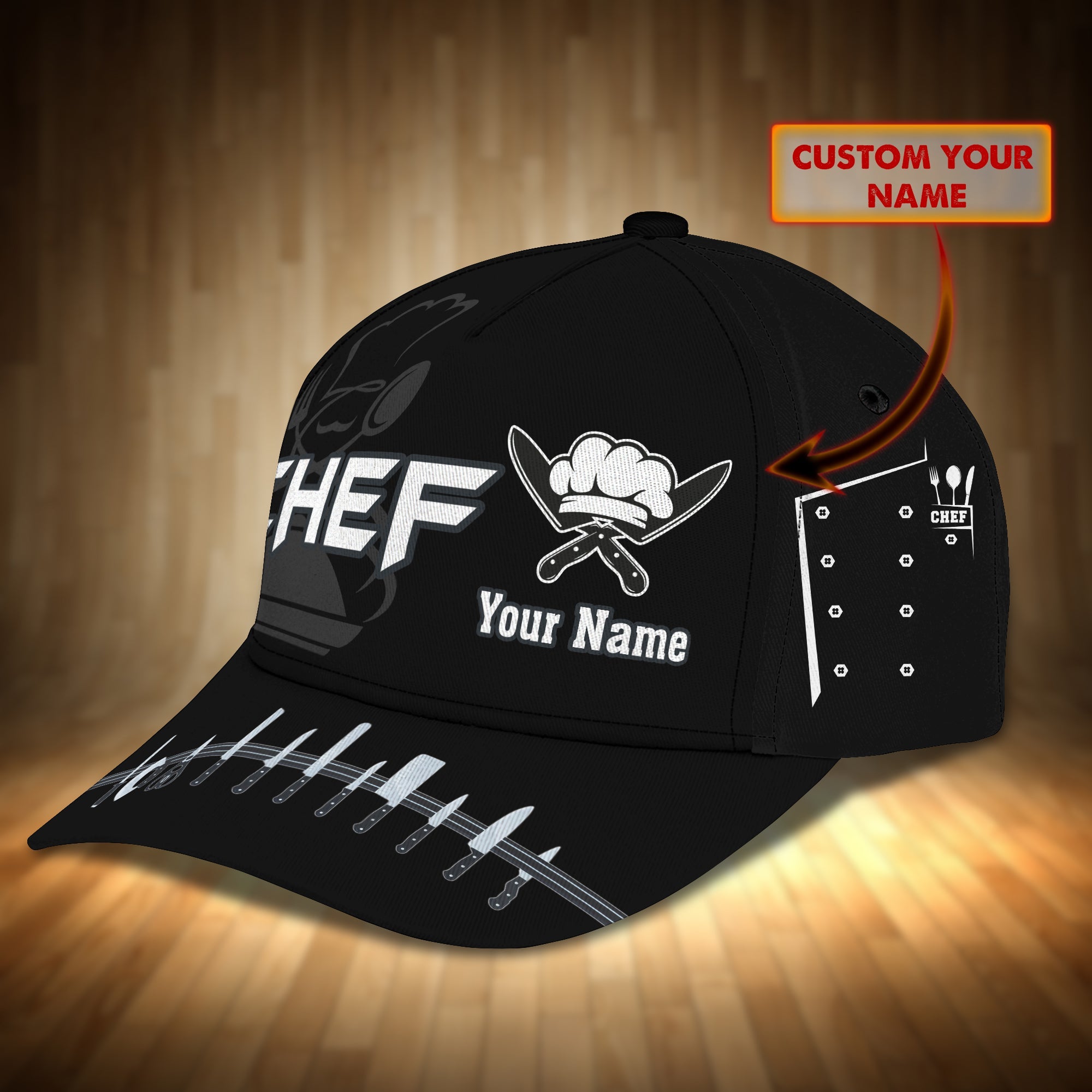 RINC98 - Personalized Name Cap - Chef12 - RD