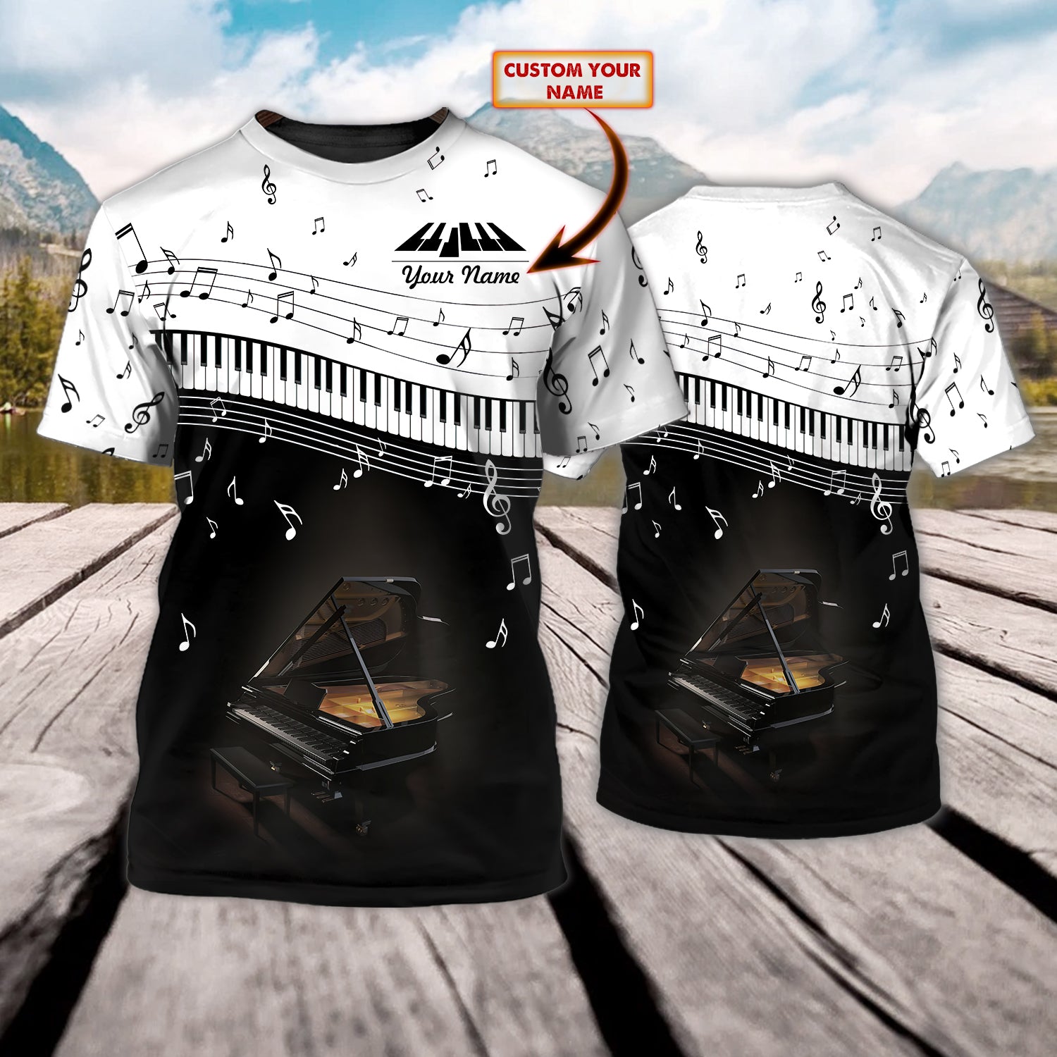 Piano - 3D Tshirt 03 - 197