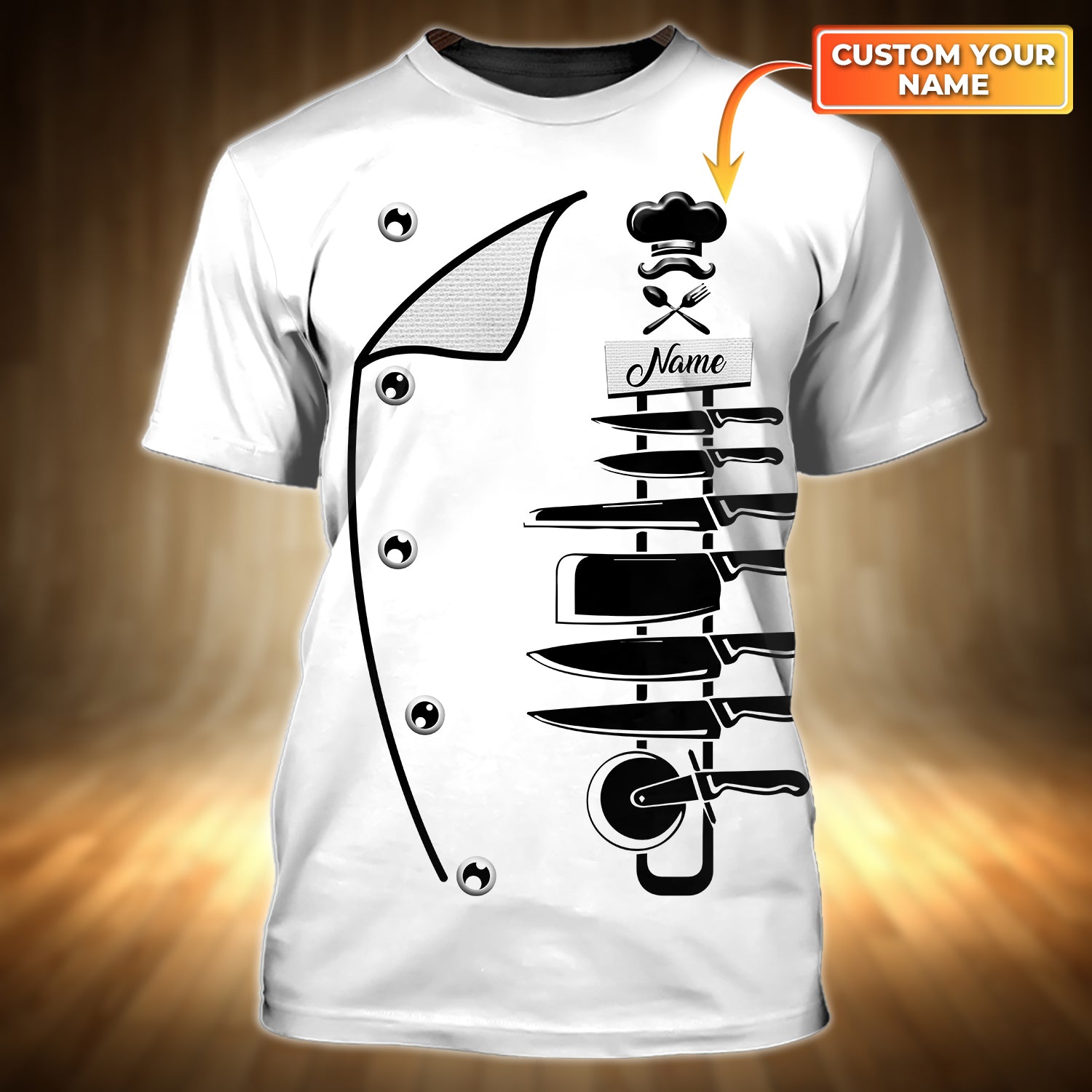 Chef Cook Personalized Name 3D Tshirt 62 RinC98