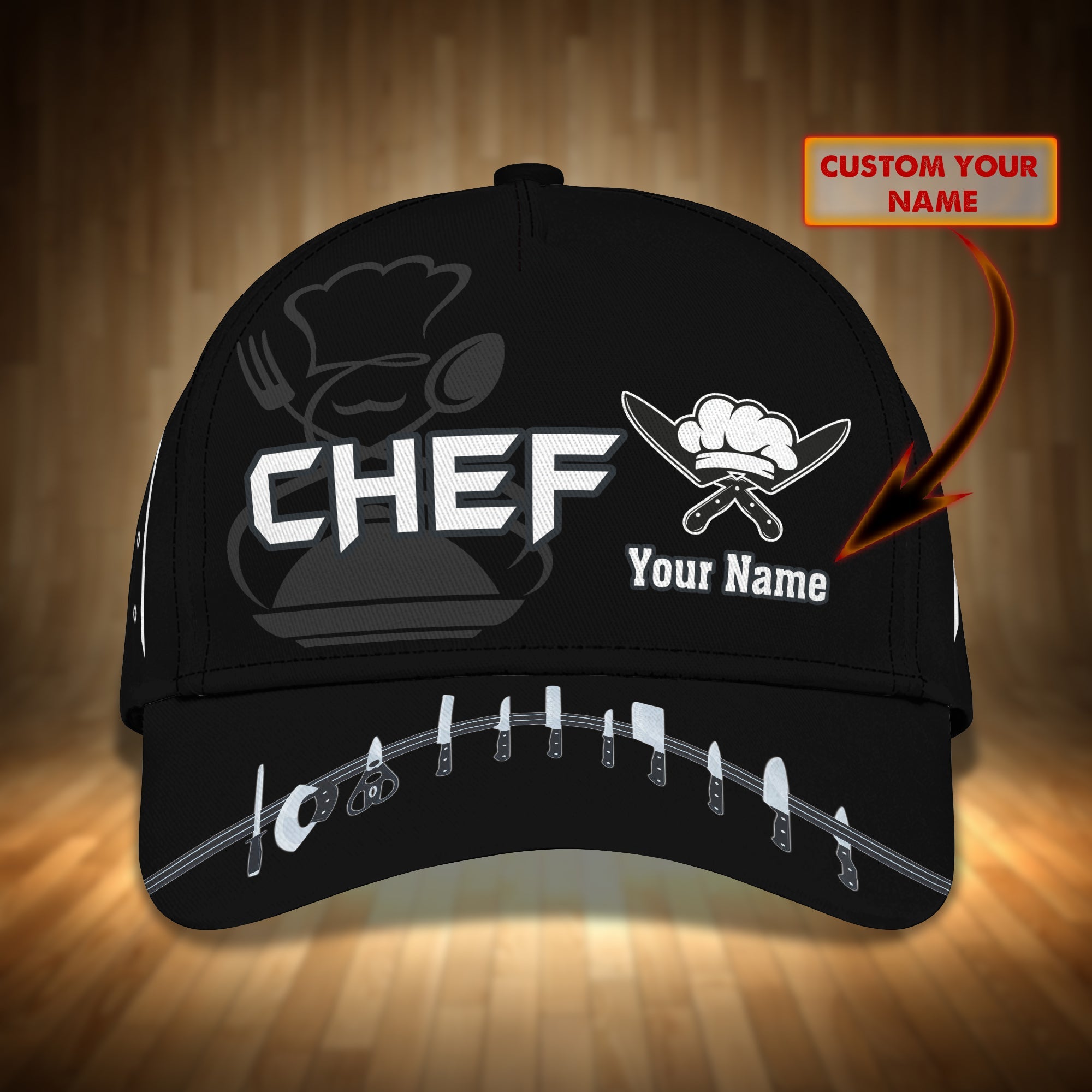 RINC98 - Personalized Name Cap - Chef12 - RD