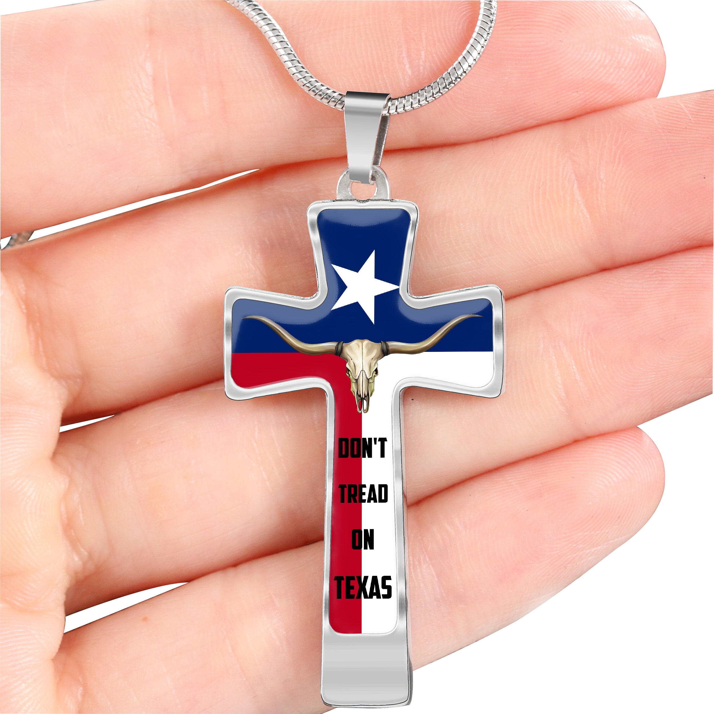 Custom Cross Necklace  - Texas - H9h3-426