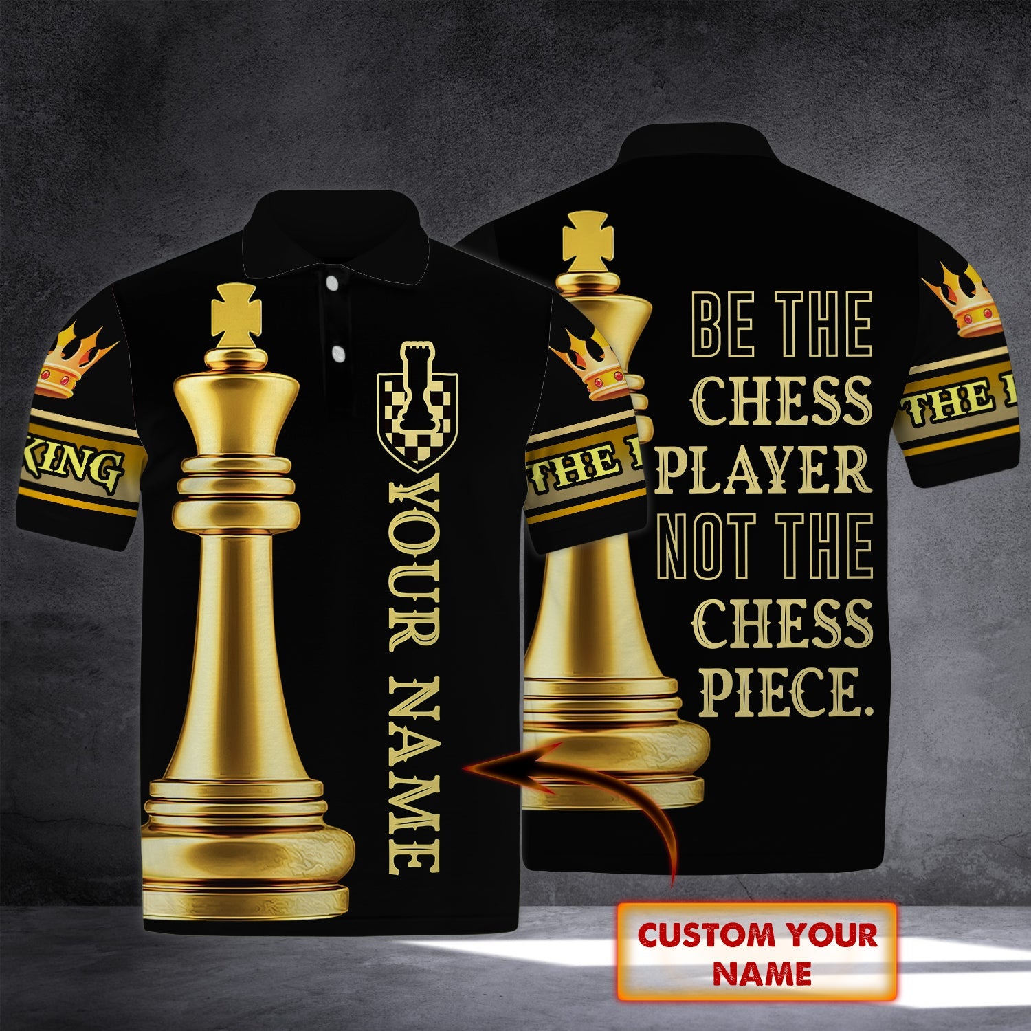 Be The Chess Player - Personalized Name 3D Polo Shirt - TD96 - Ct105