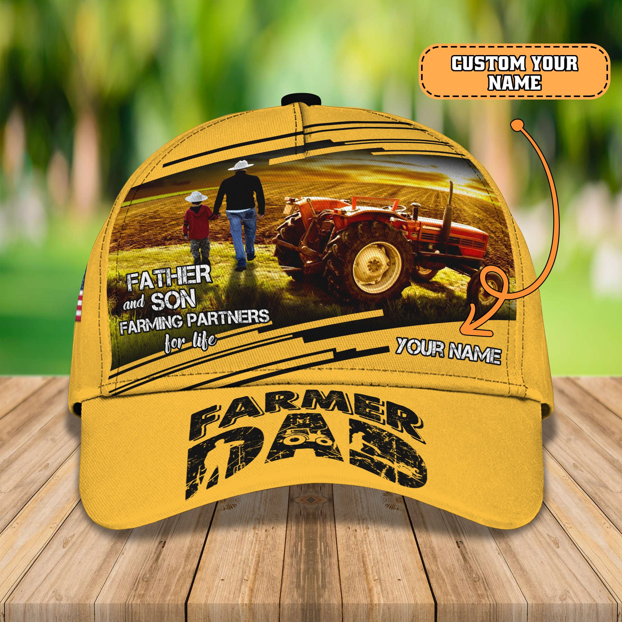 Dad Son Farmer- Personalized Name Cap - Loop - H9h3-402