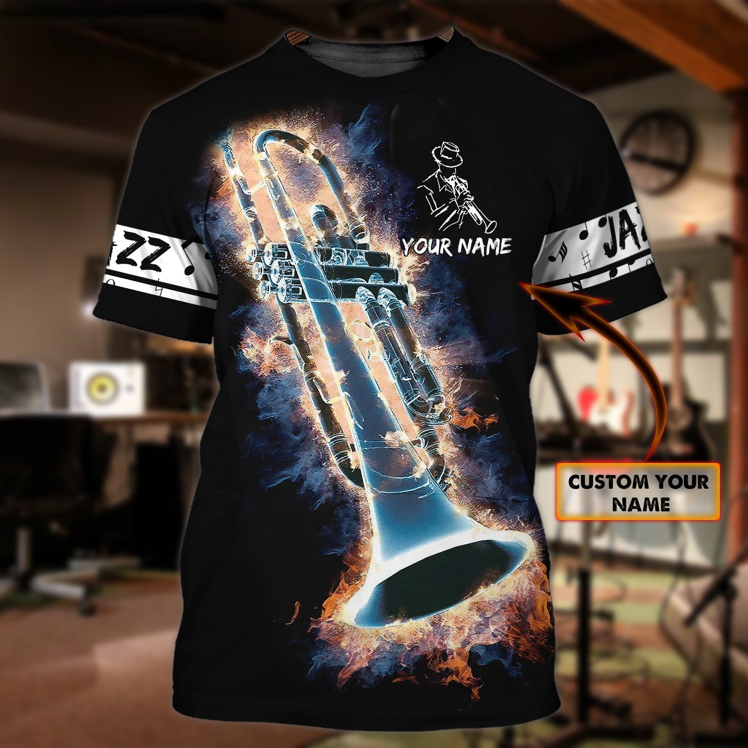 TRUMPET - Personalized Name 3D Tshirt 03- H98