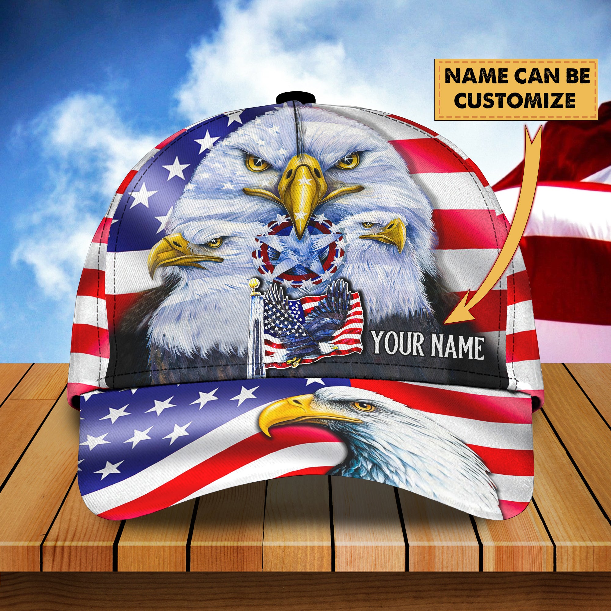 American Eagle 01- Personalize Name Cap  - Loop - Ntp -152