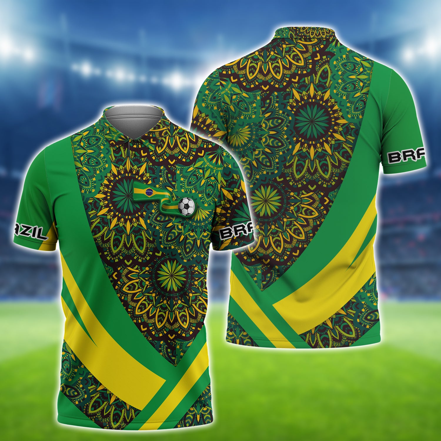Brazil Fans Pattern Design Shirt 3D Printed Tshirt For The Brazil Fans