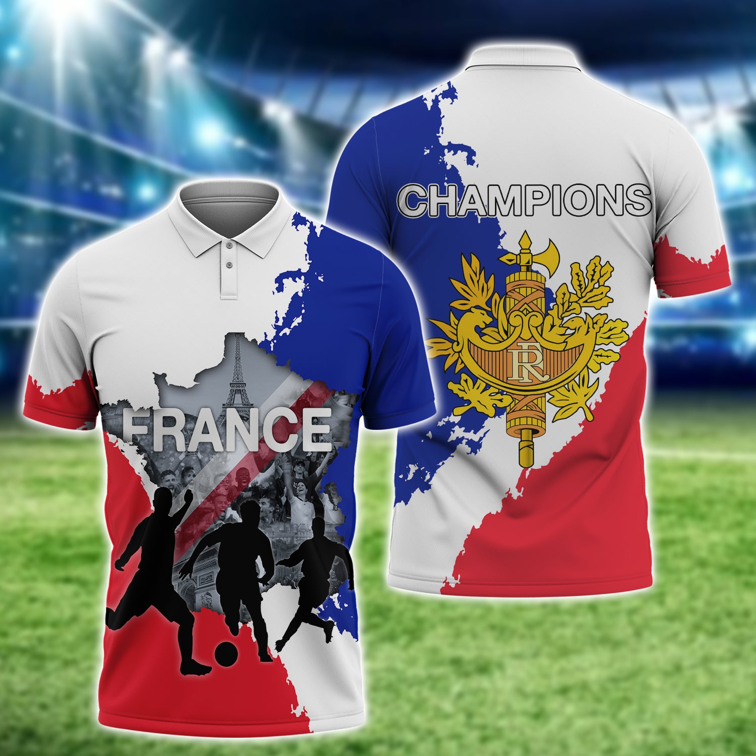 France Football Fans Design Tee Shirt 3D Printed