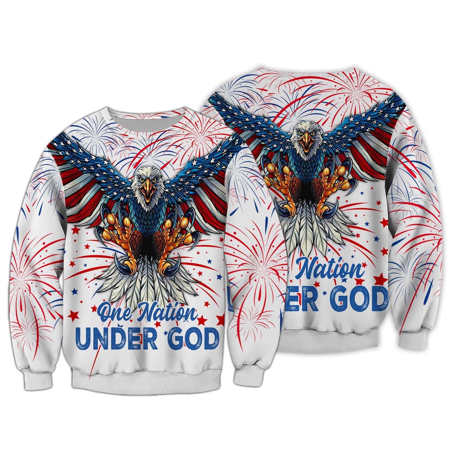 Independence Day Is Coming Ealge One Nation Under God  3D Polo Shirt Full Print