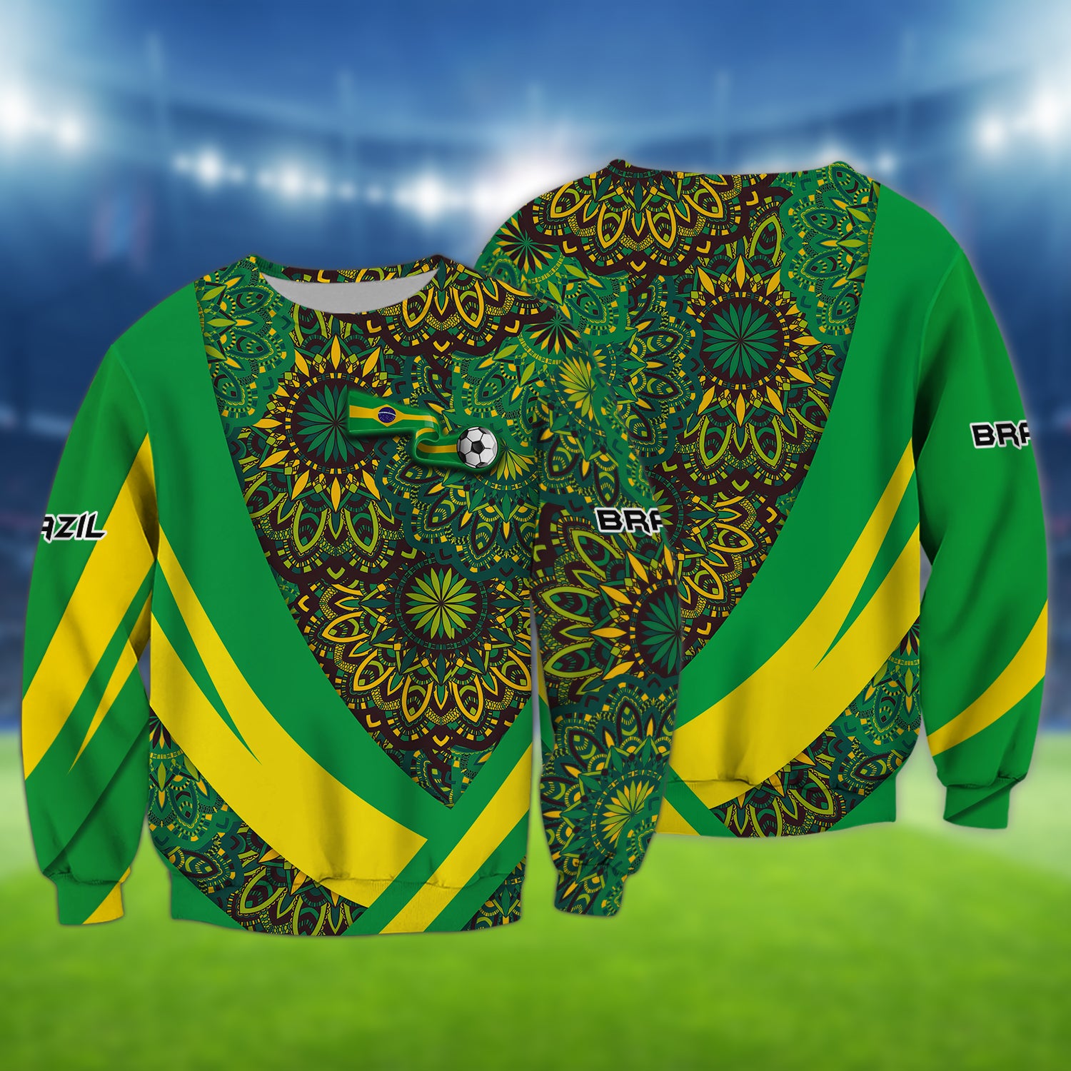 Brazil Fans Pattern Design Shirt 3D Printed Tshirt For The Brazil Fans