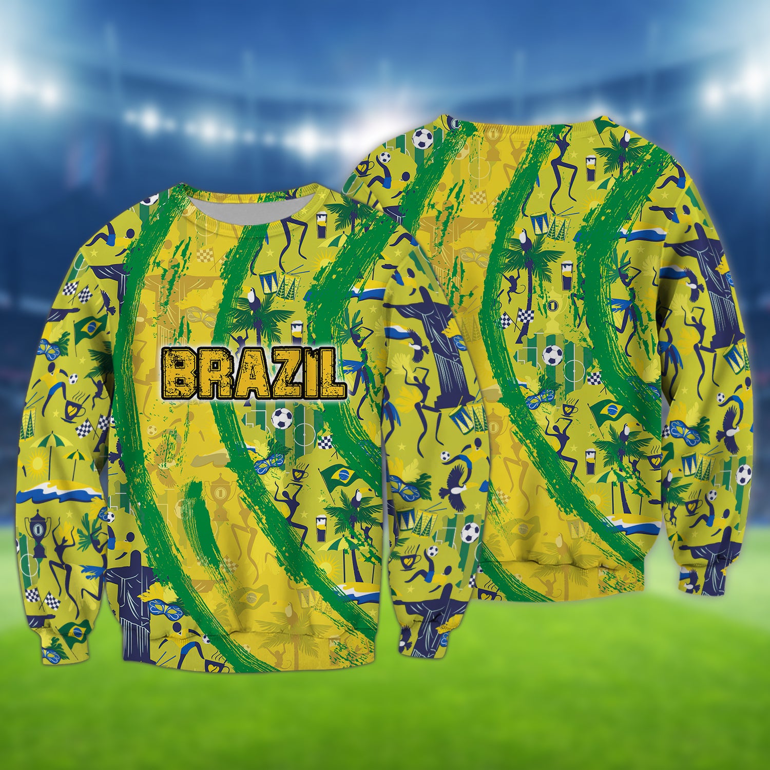 Brazil Fans Pattern Design Shirt 3D Printed Tshirt For The Brazil Fans