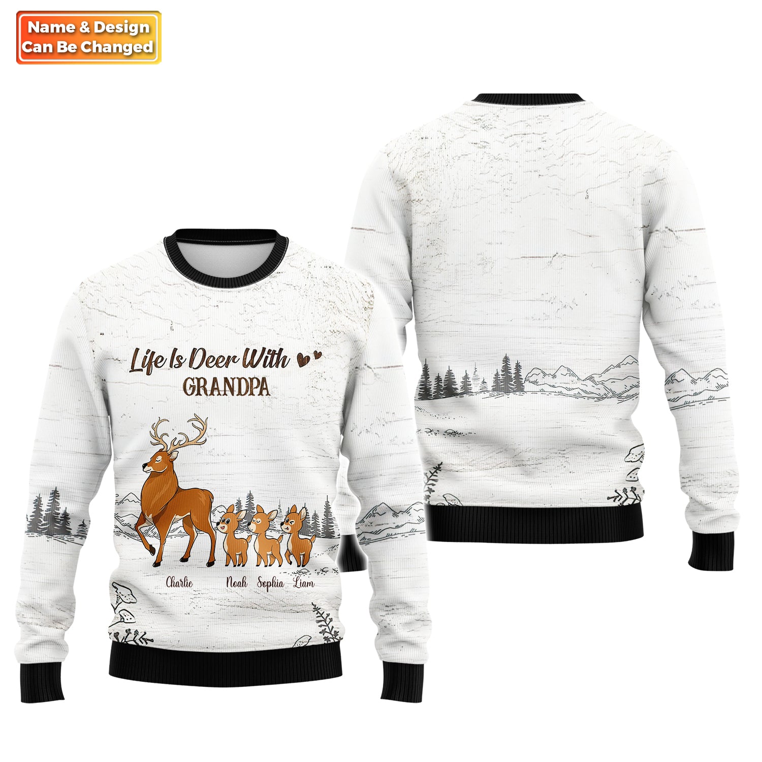 Life Is Deer With Dad Grandpa Personalized Custom Sweaters, T Shirts,... Christmas Gifts Hoodie T Shirt