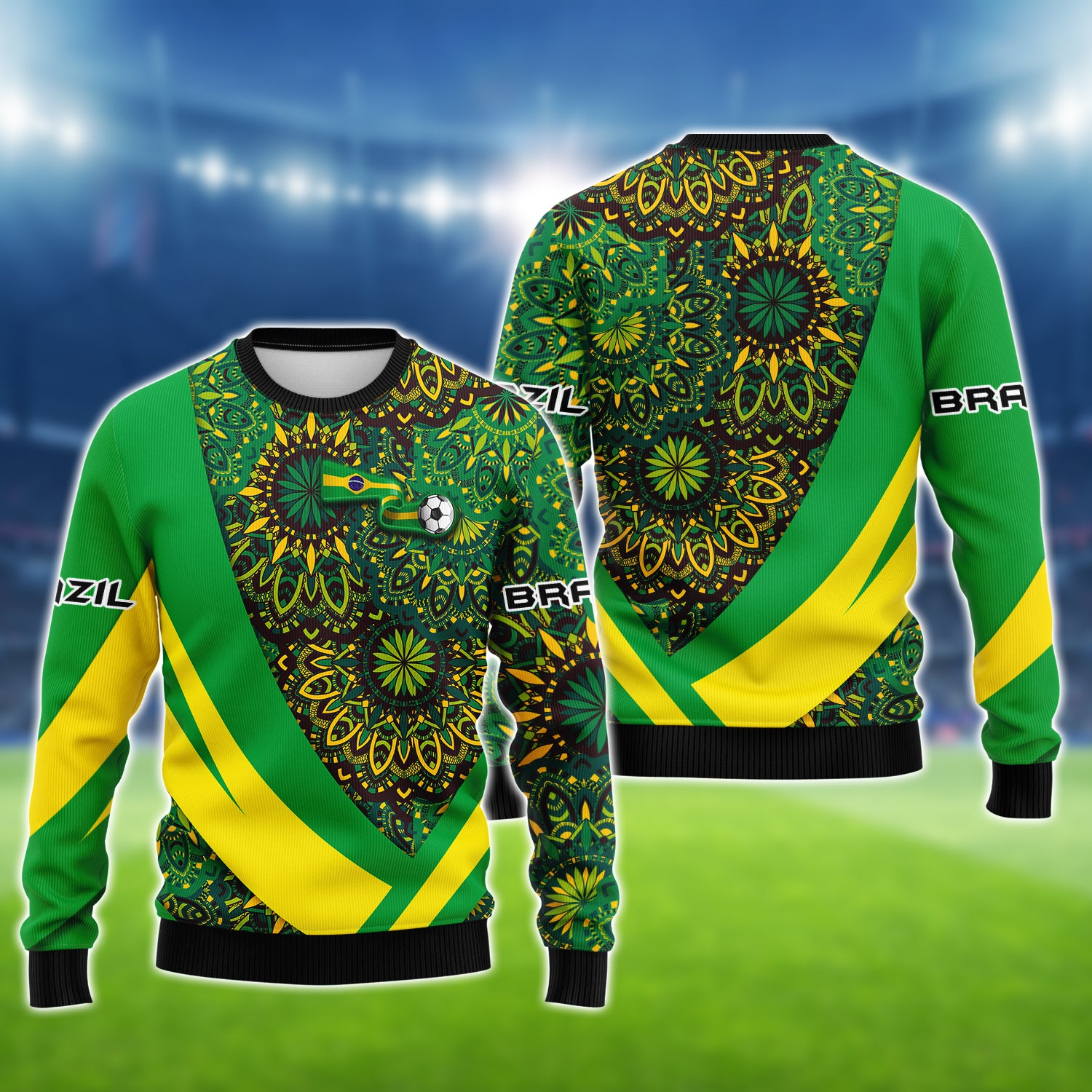 Brazil Fans Pattern Design Shirt 3D Printed Tshirt For The Brazil Fans