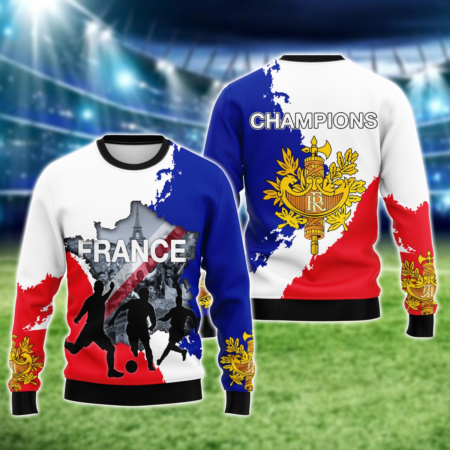 France Football Fans Design Tee Shirt 3D Printed