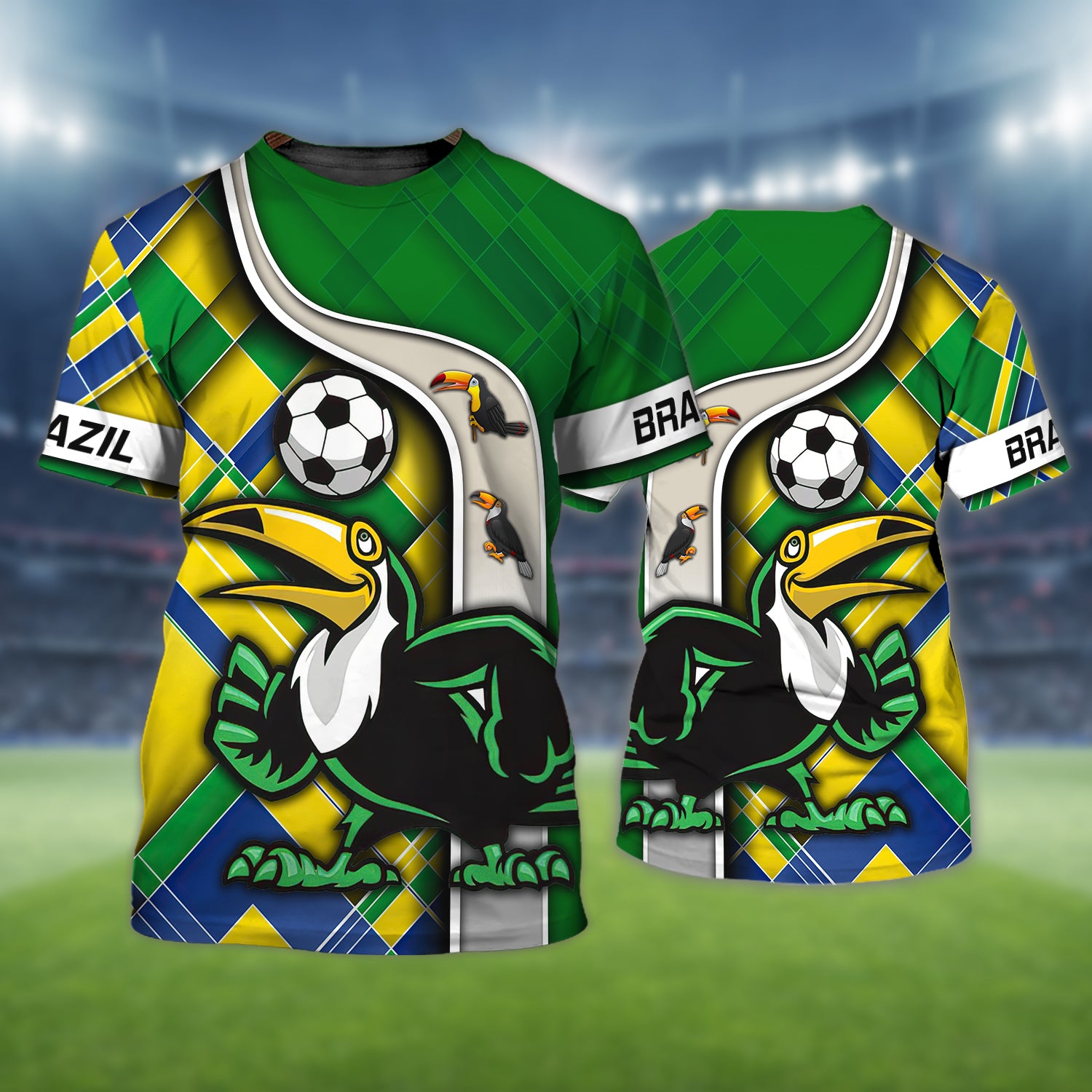 Brazil Fans Toucan Design Shirt 3D Tshirt For The Brazil Fans