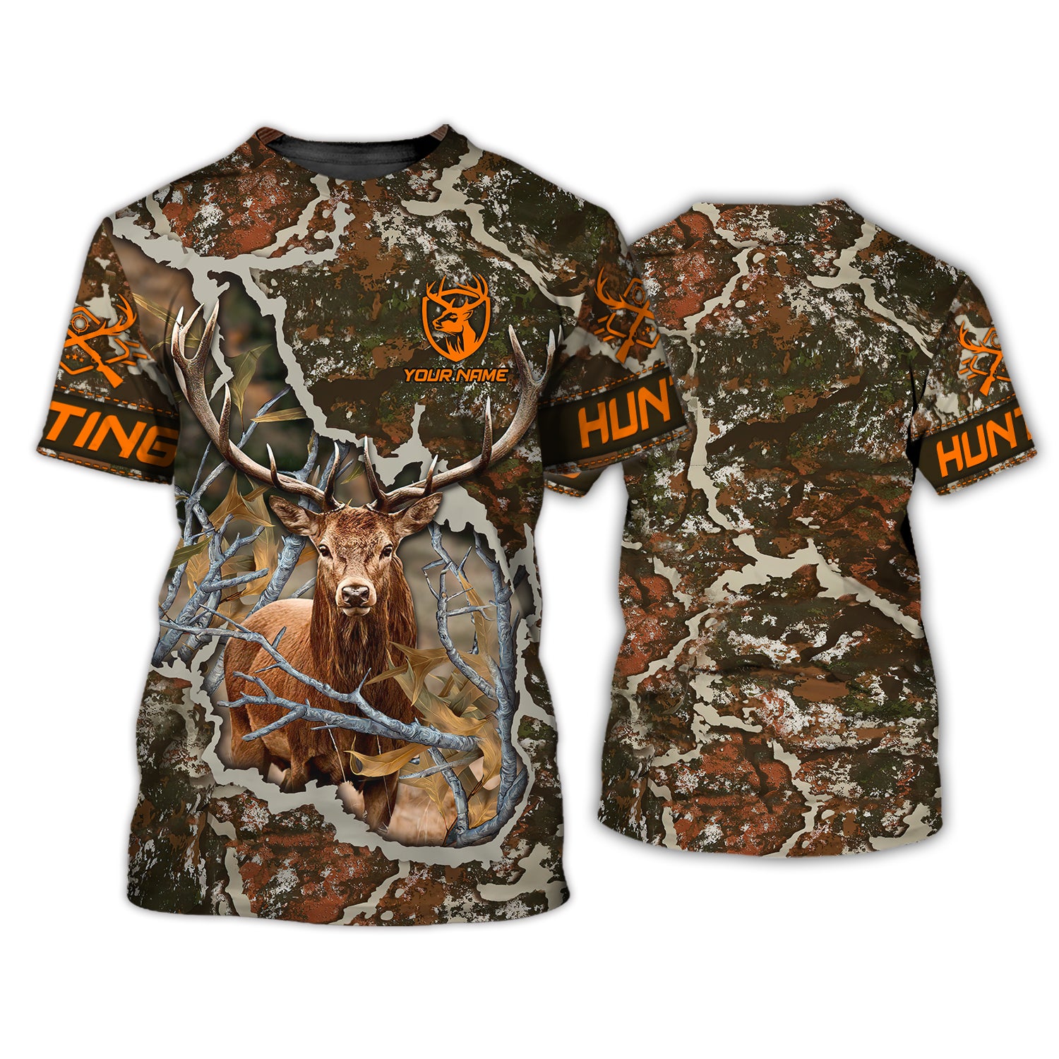 Hunting Personalized Name 3D Tshirt Deer Hunter Shirt