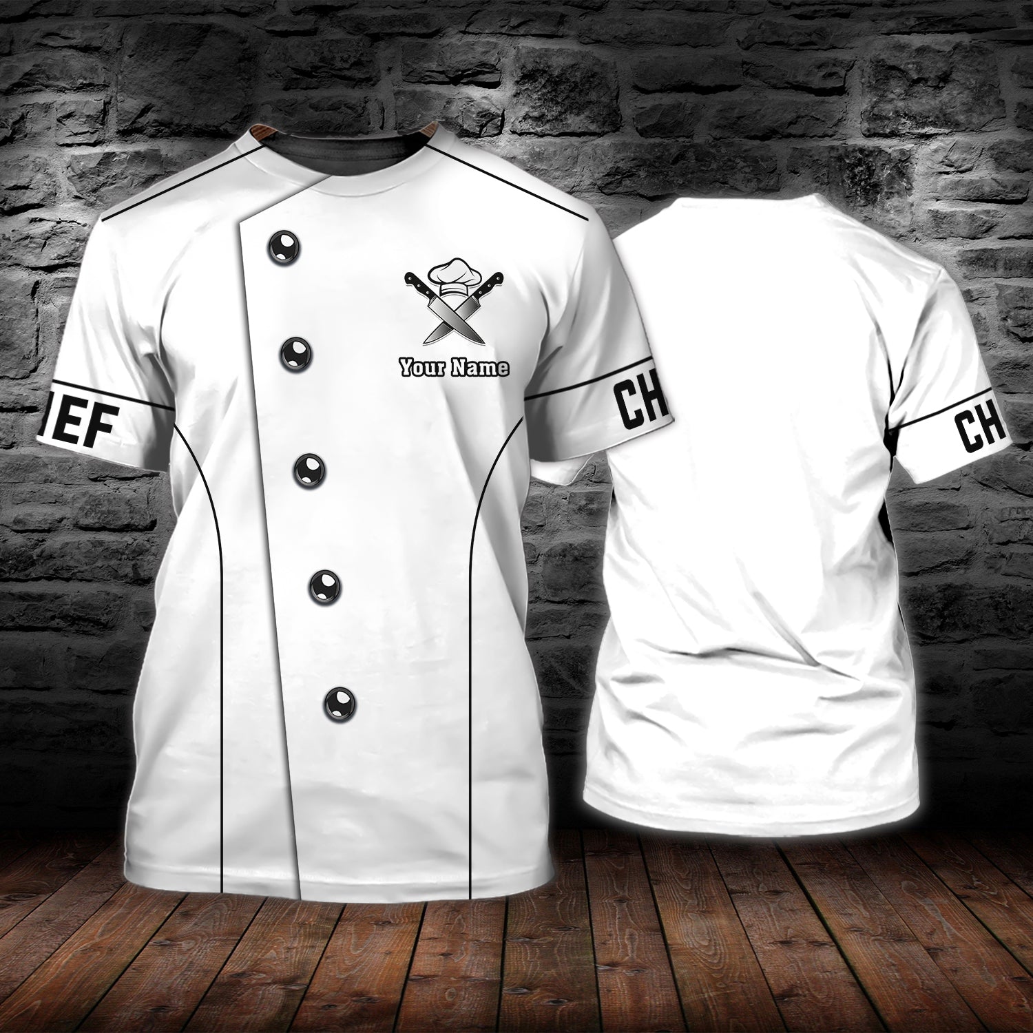 Chef, Personalized Name 3D Tshirt, DAT93 - 010