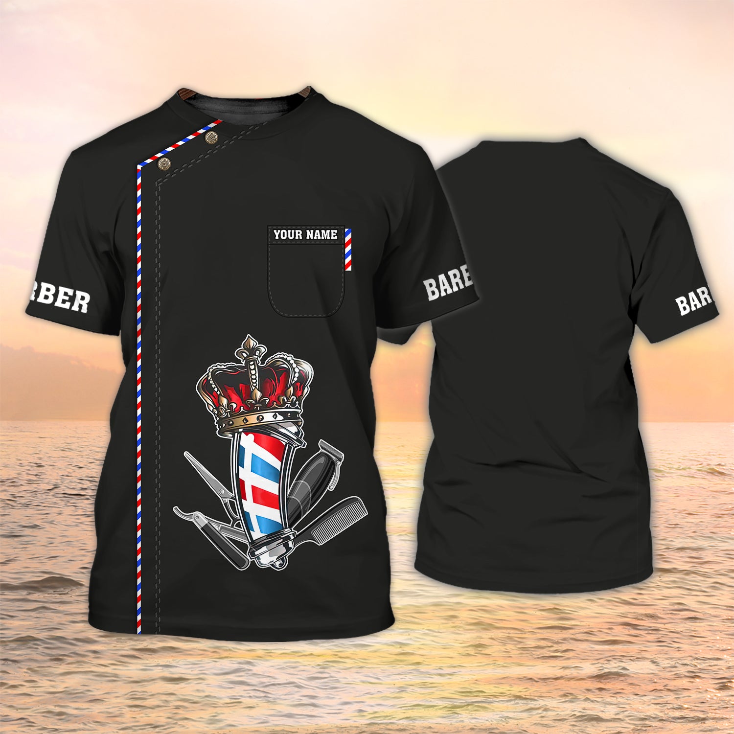 Barber Shop T Shirt Barber Personalized 3D Shirt Barber Clothing [Non Workwear]