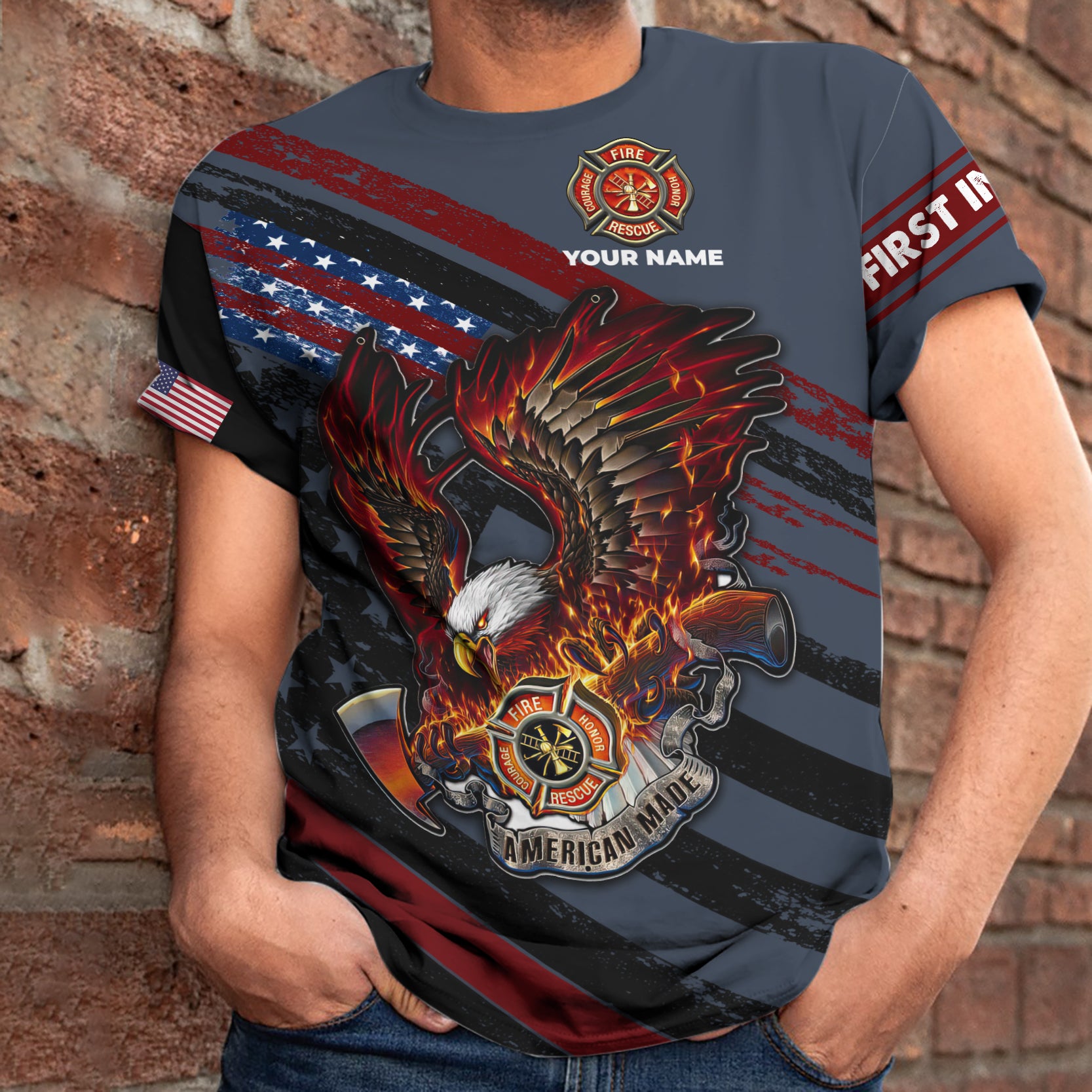 Fire Fighter - Personalized Tshirt - Urt96