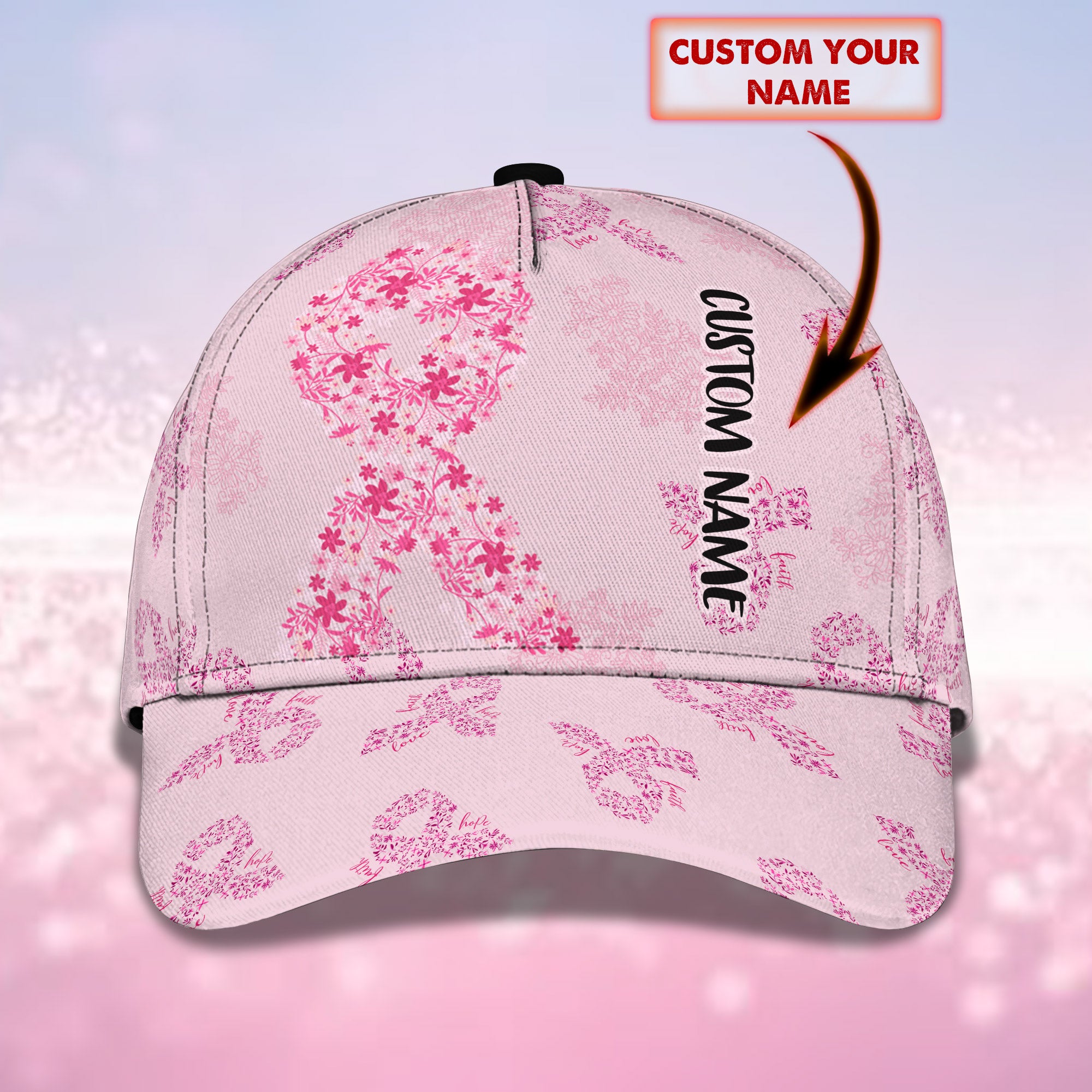 Breast Cancer 2 - Personalized Name Cap - Dp98 - Dp329