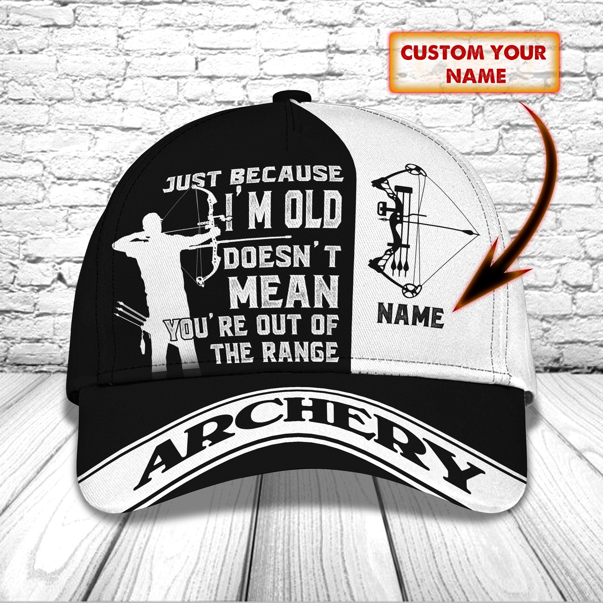 Archery- Personalized Name Cap -Loop- Hd98 43