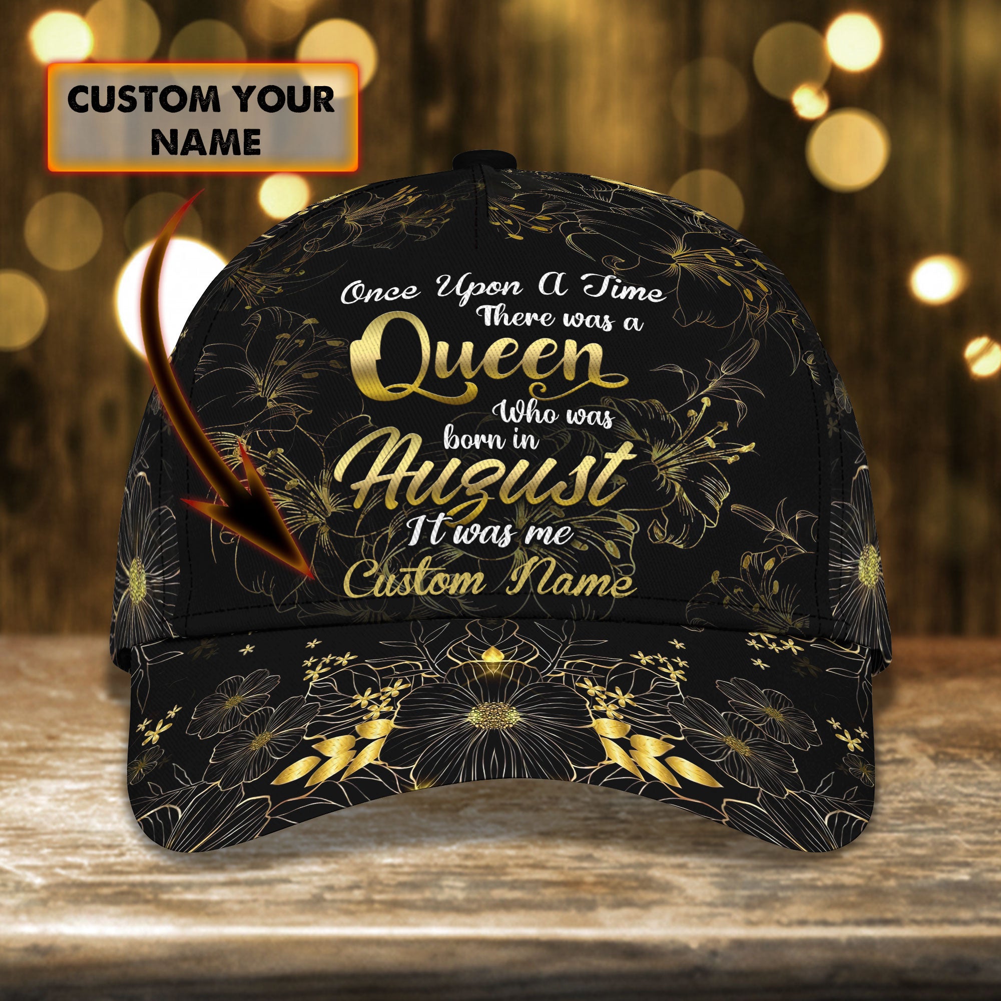 Once Upon a time in August - Personalized Name Cap - Loop - Vhv-cap-045