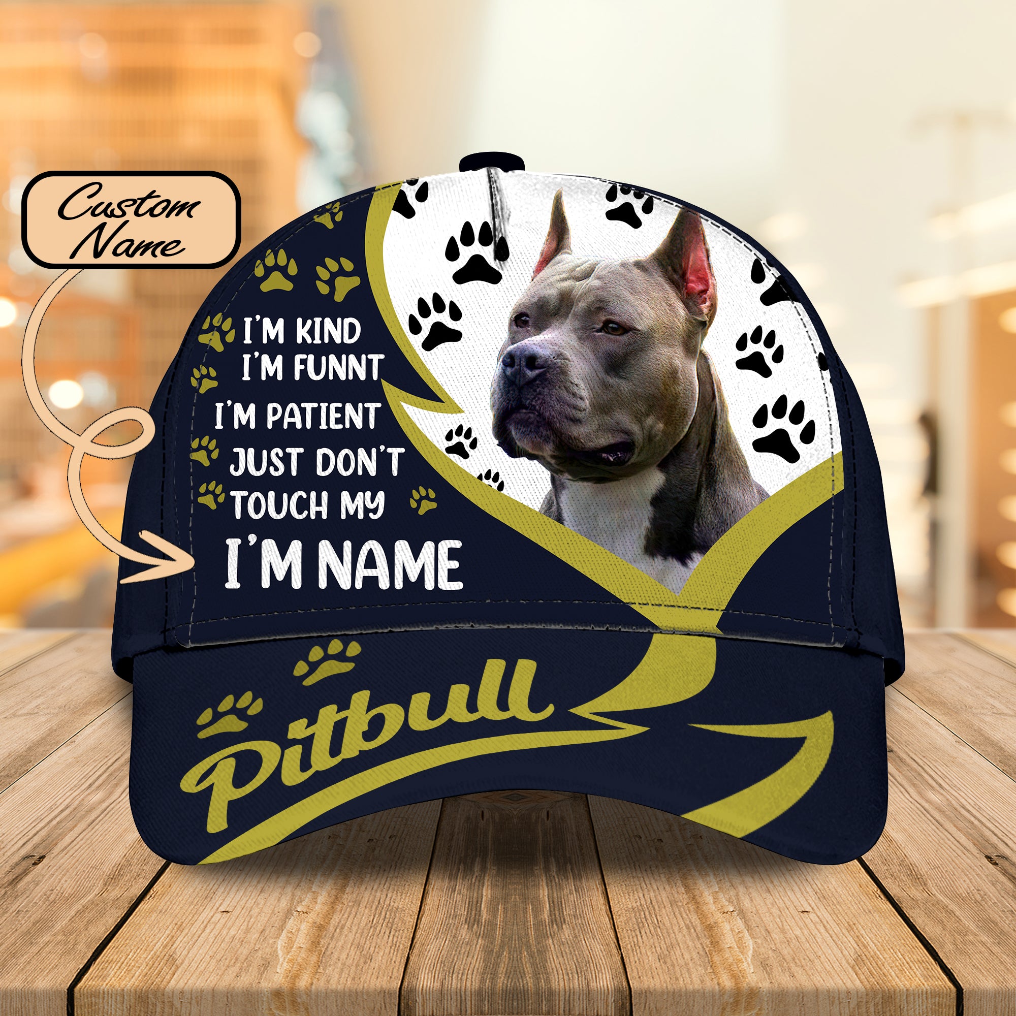 Pitbull - Personalized Name Cap - DAT93