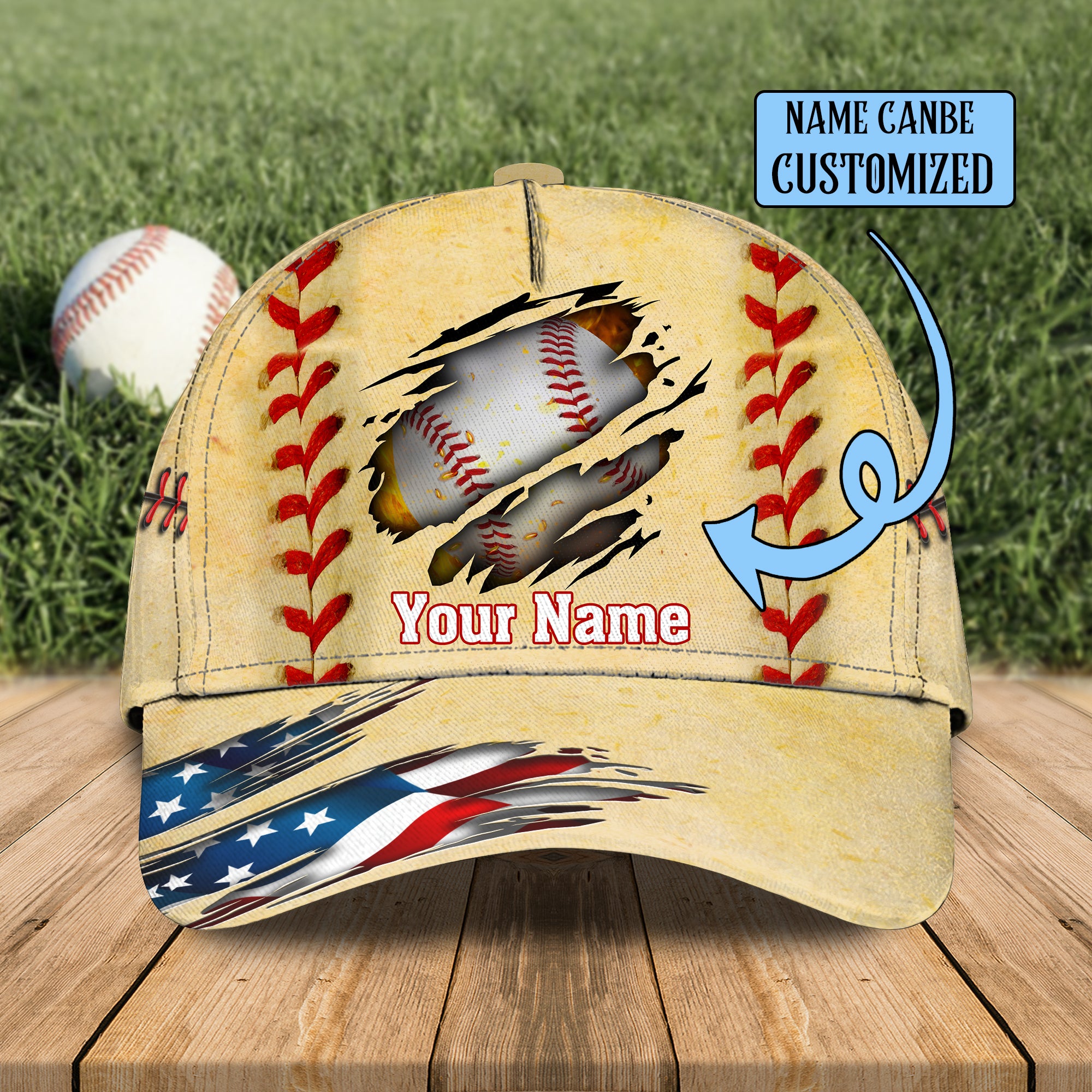 Baseball - Personalized Name Cap - NBTT