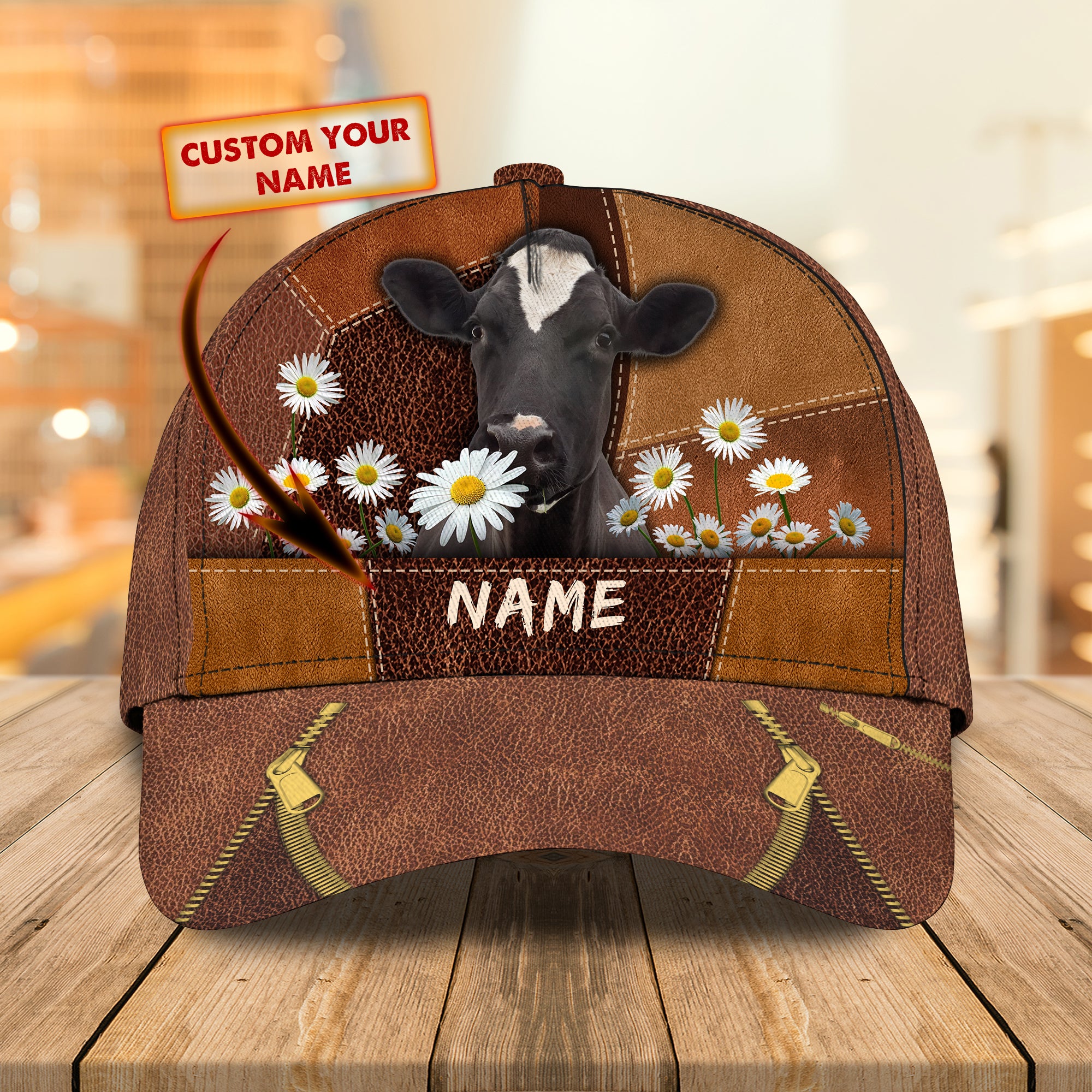 Cow - Personalized Name Cap - DAT93-010
