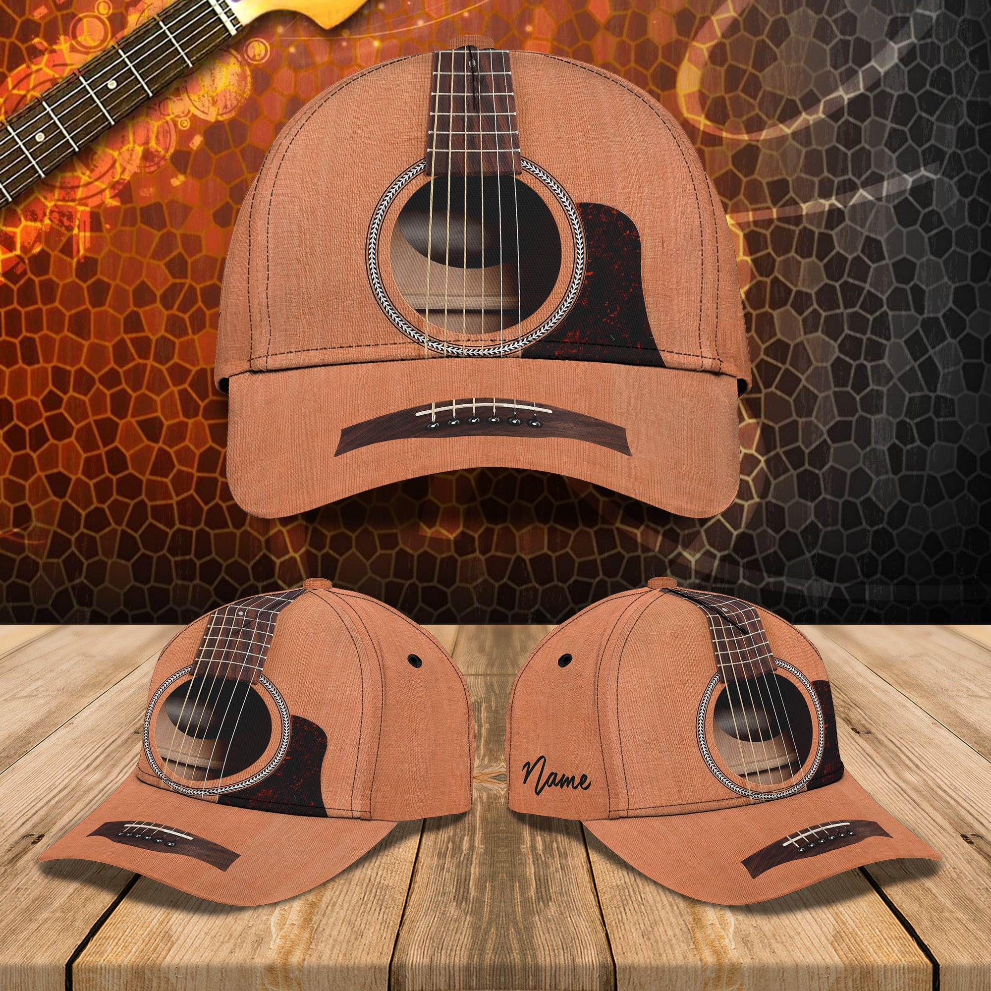 Guitar- Personalized Name Cap - Dah