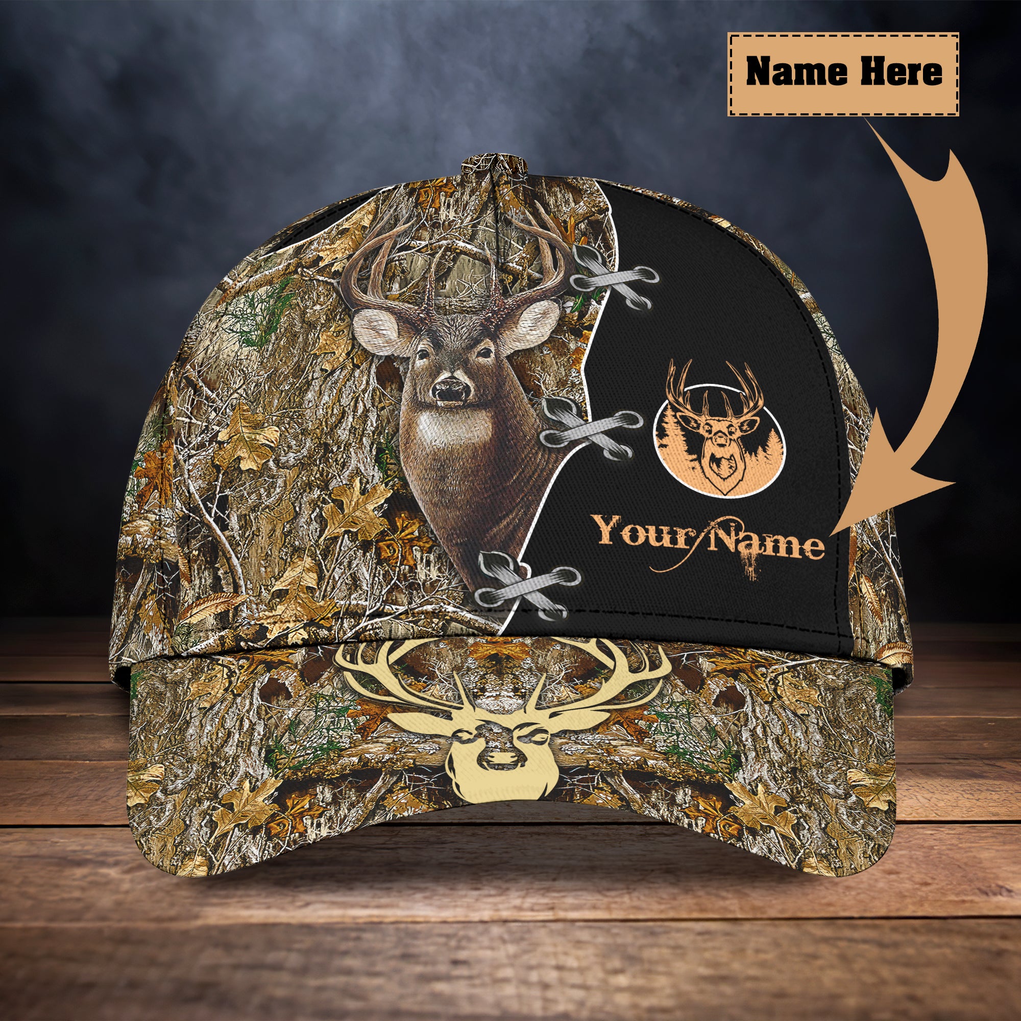 Deer Hunting - Personalized Name Cap - Boom