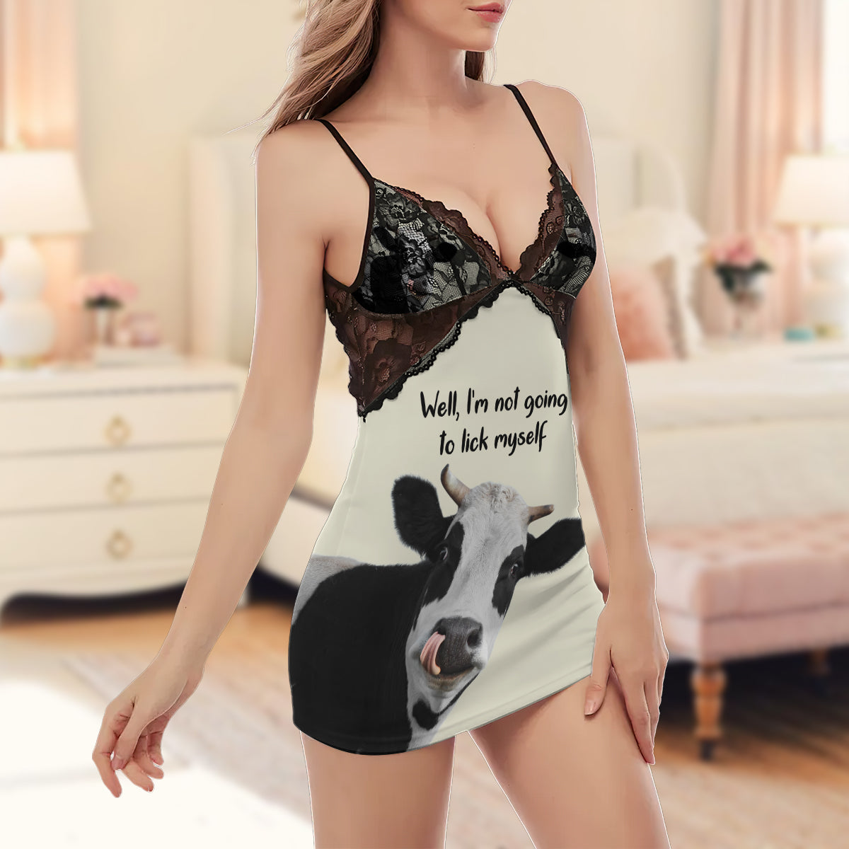 Not Going To Lick Myself - Cow Cami Dress