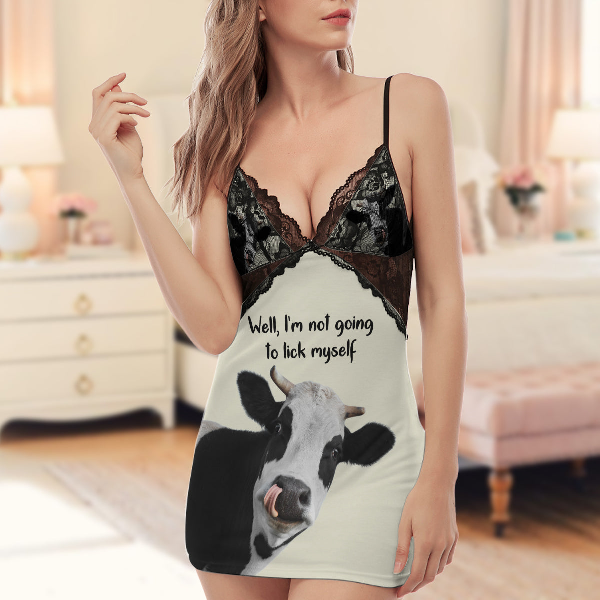 Not Going To Lick Myself - Cow Cami Dress