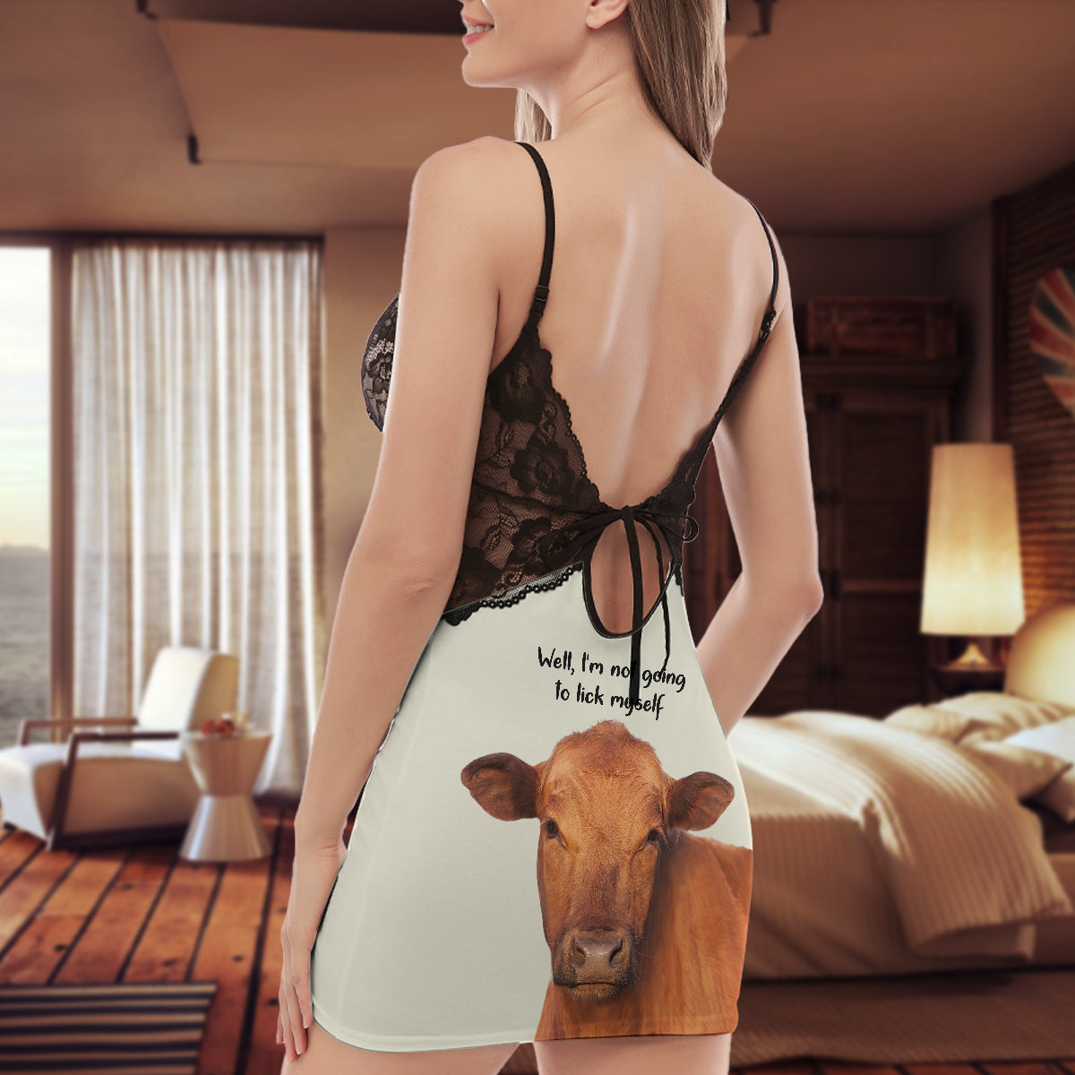 Not Going To Lick Myself - Red Angus Cami Dress
