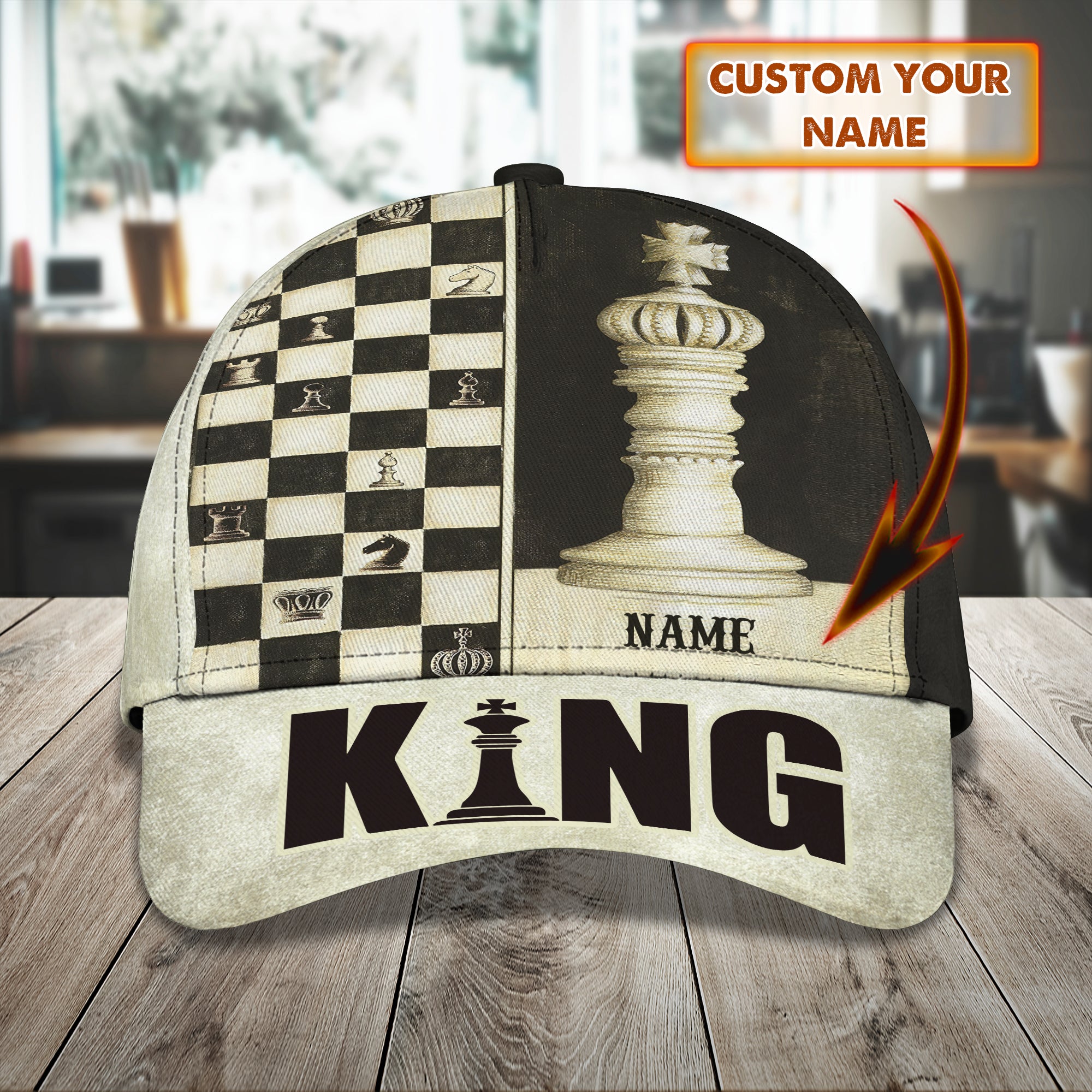 Chess - Personalized Name Cap -Loop- Hd98 87