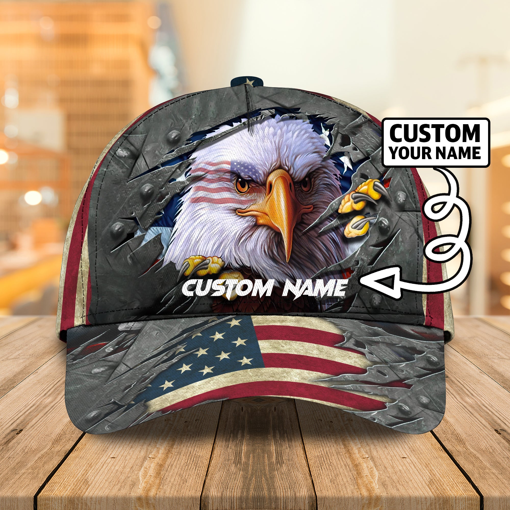 American Eagle - Personalized Name Cap - Tra96