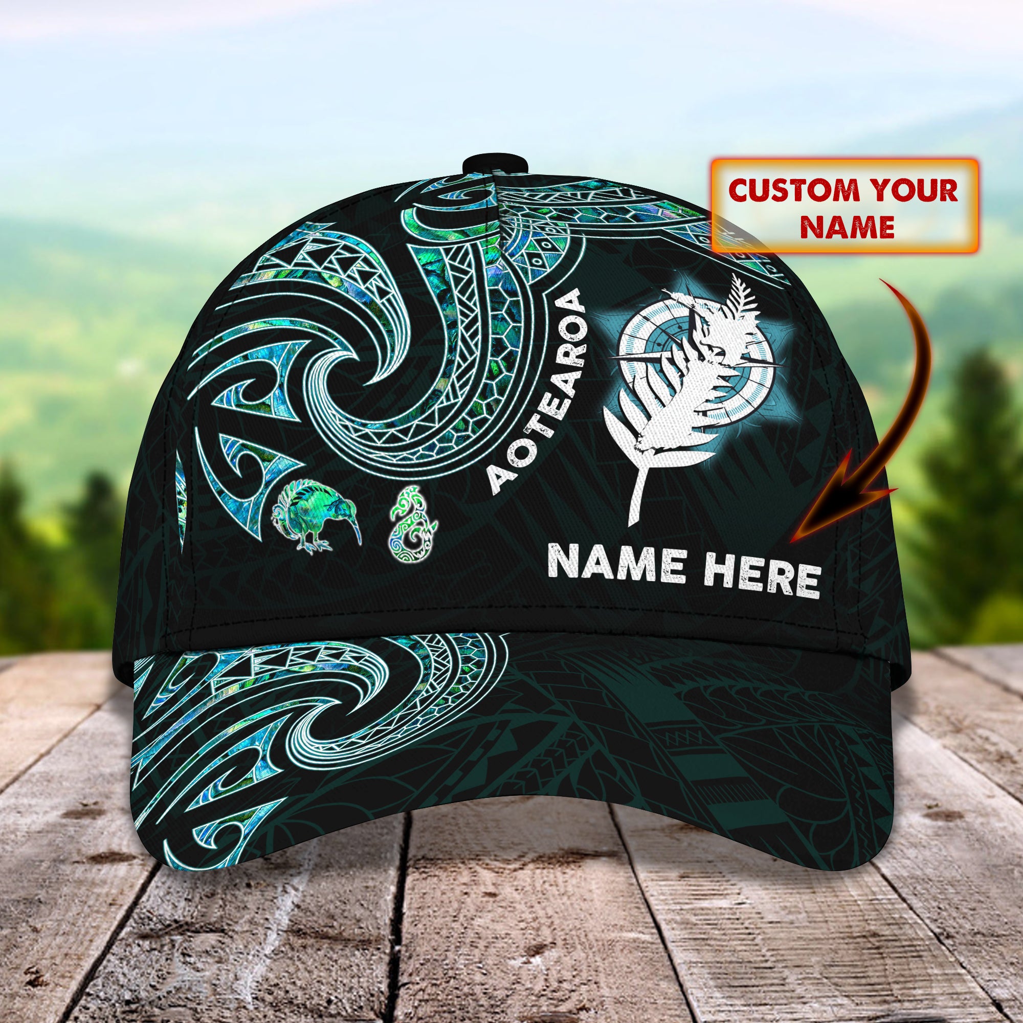 Aotearoa Maori - Personalized Name 3D Cap- HN95