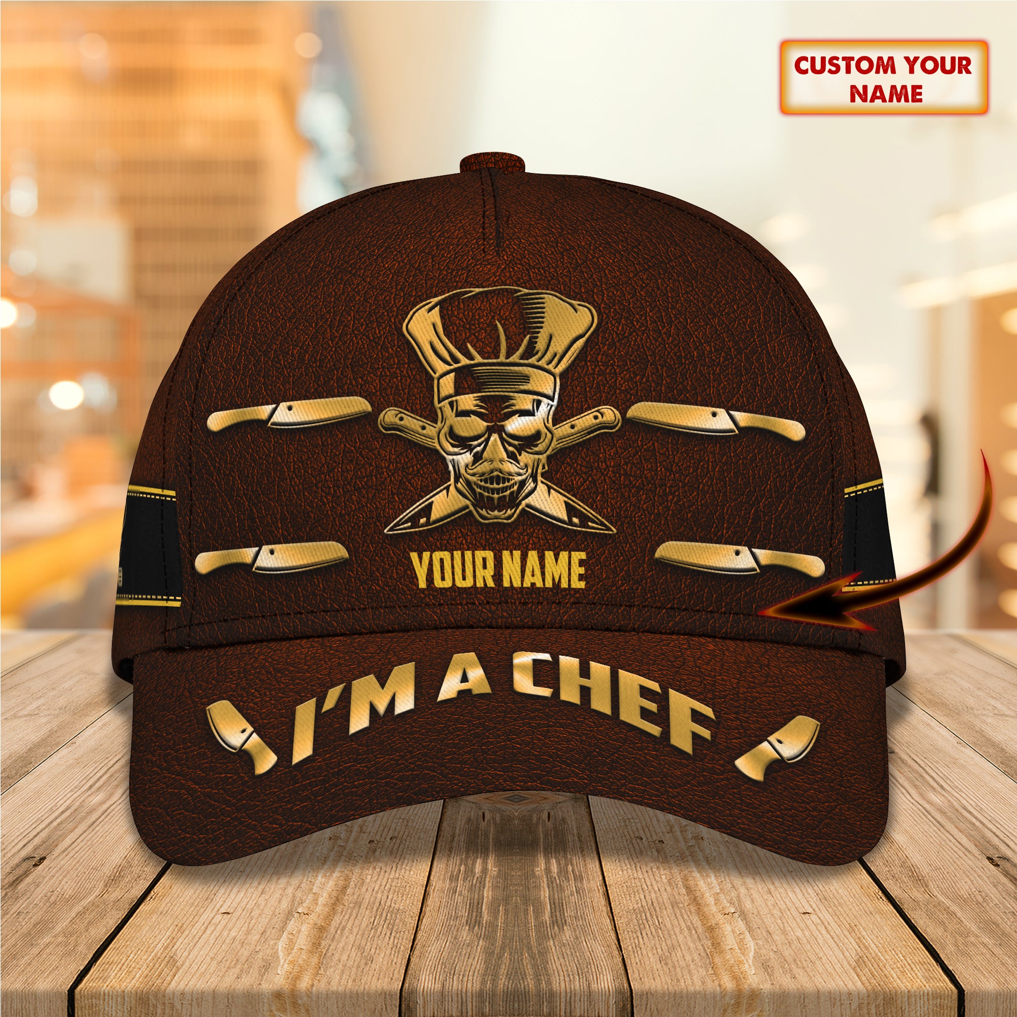 Personalized Name Cap - Chef 09