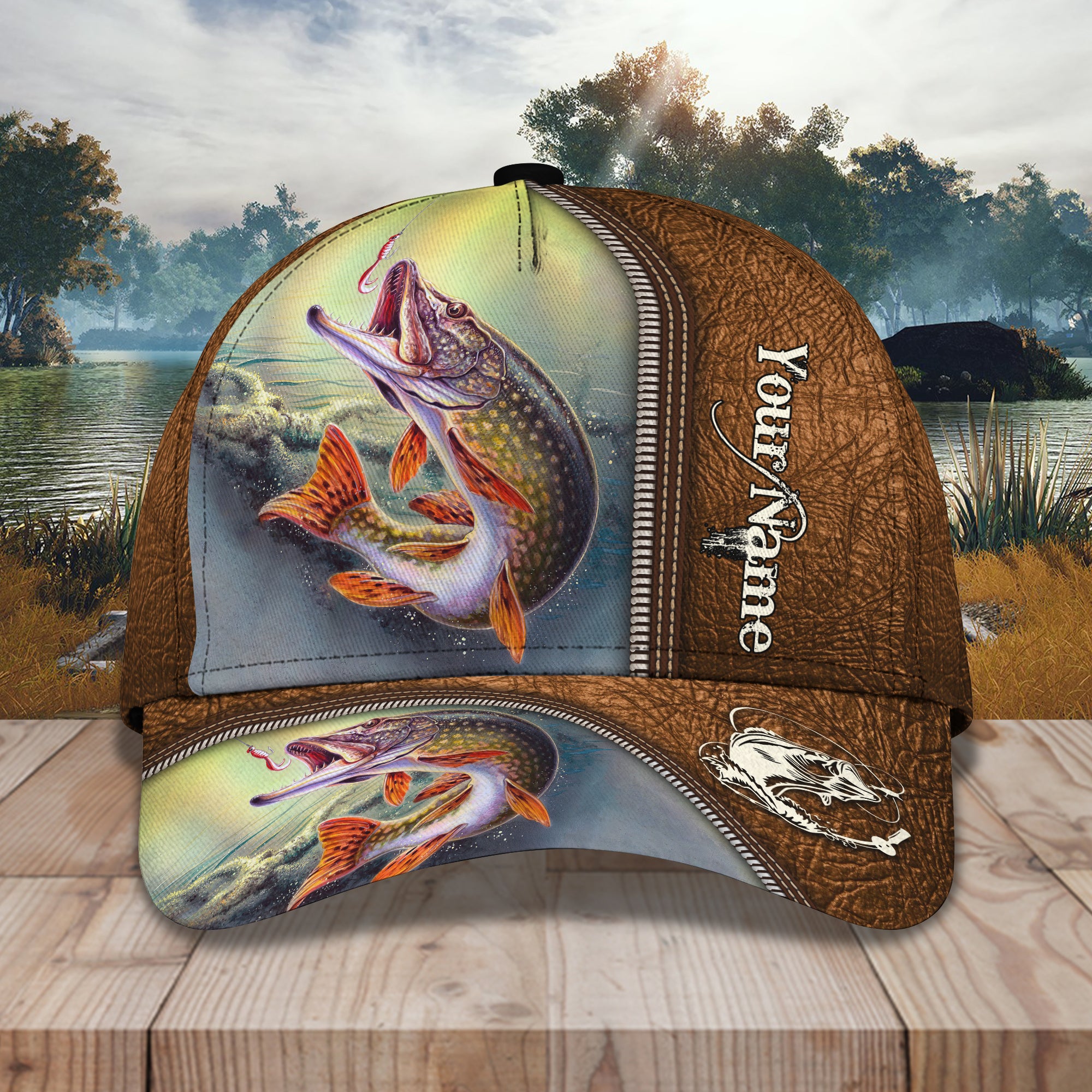 Pike Fishing - Personalized Name Cap 18 - Tad