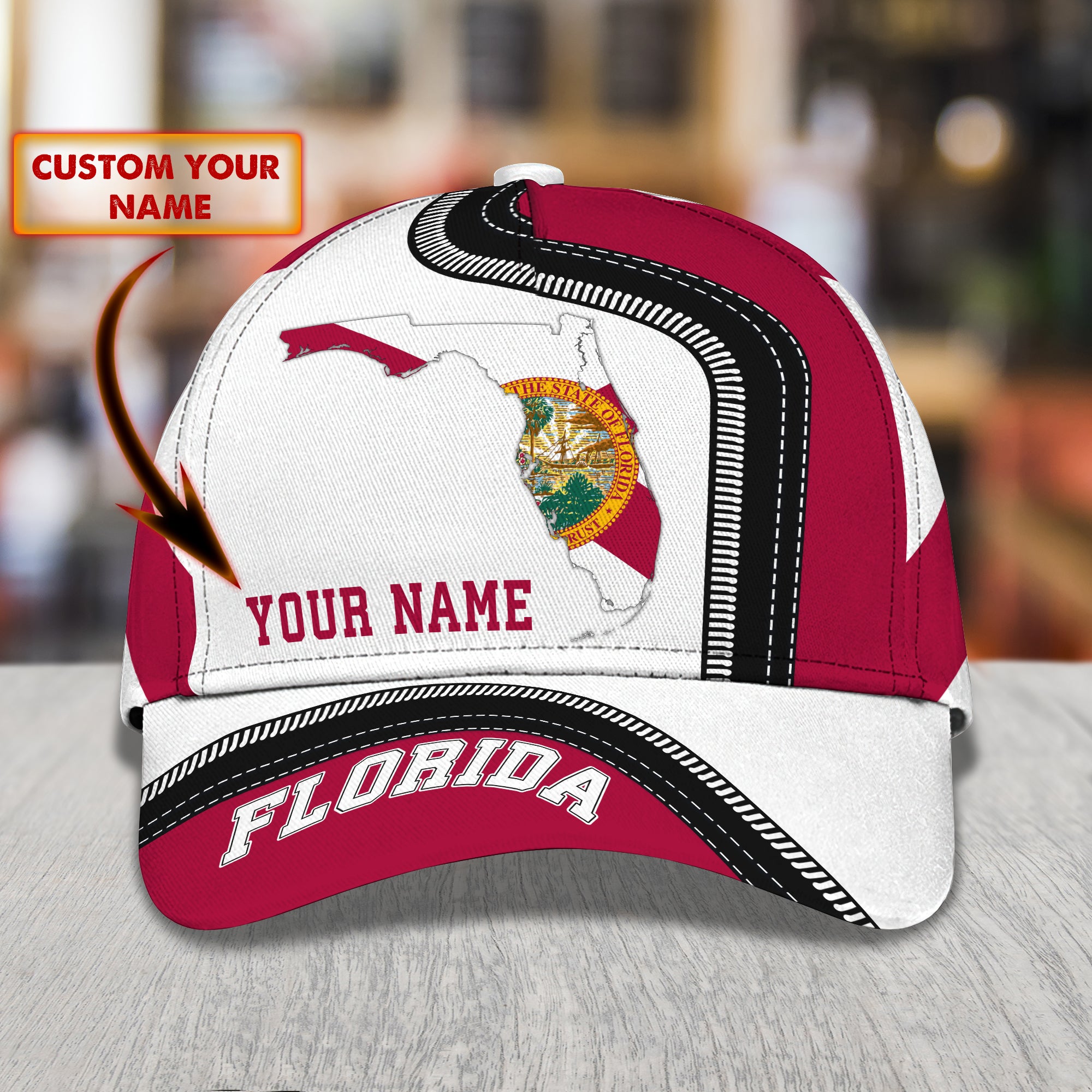 My Florida 3- Personalized Name Cap - Loop- T2k-261