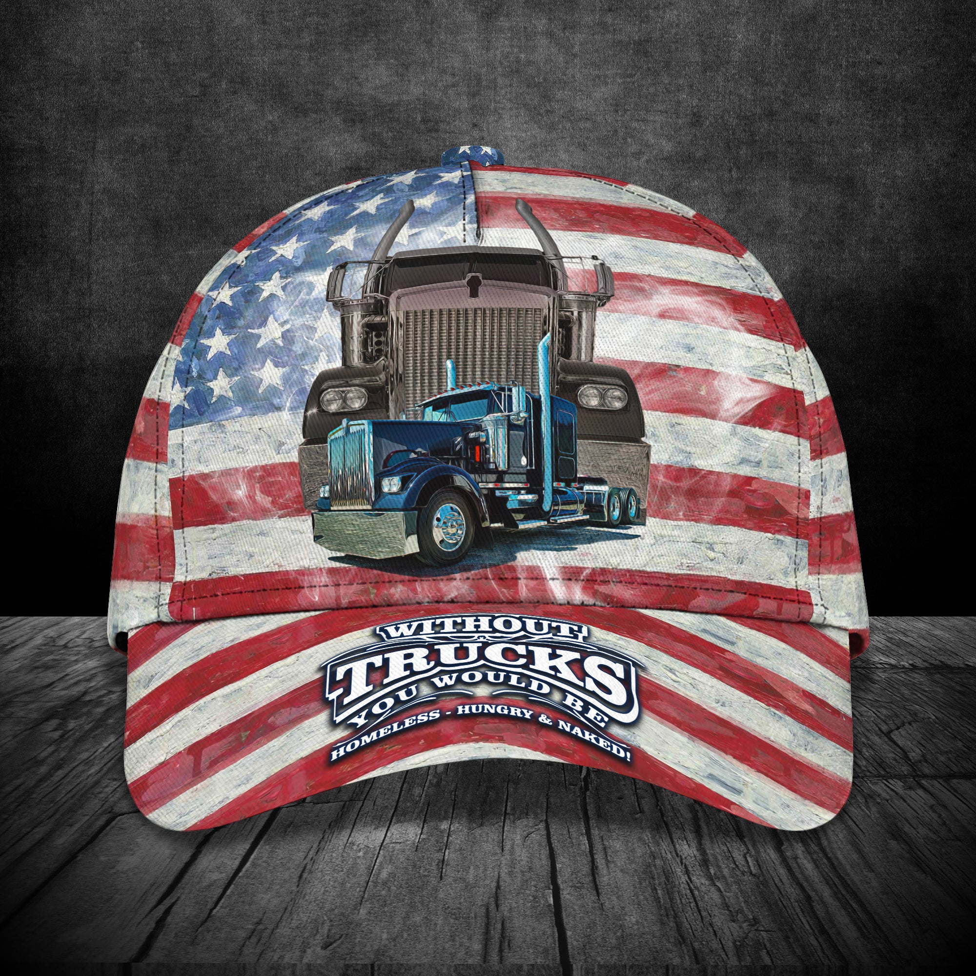 Trucker USA - Personalized Name Cap - Nsd99