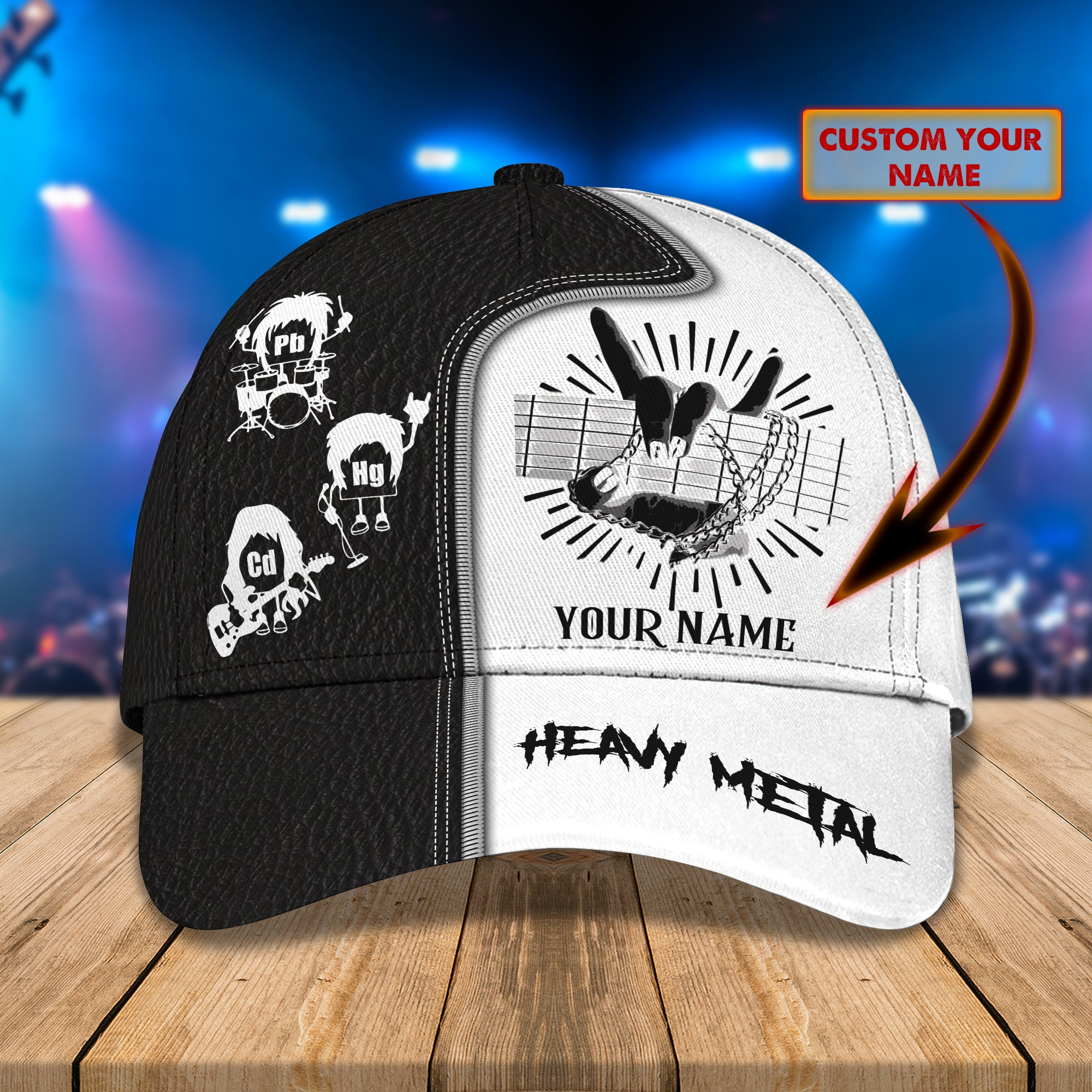 Heavy Metal - Personalized Name Cap - HN95