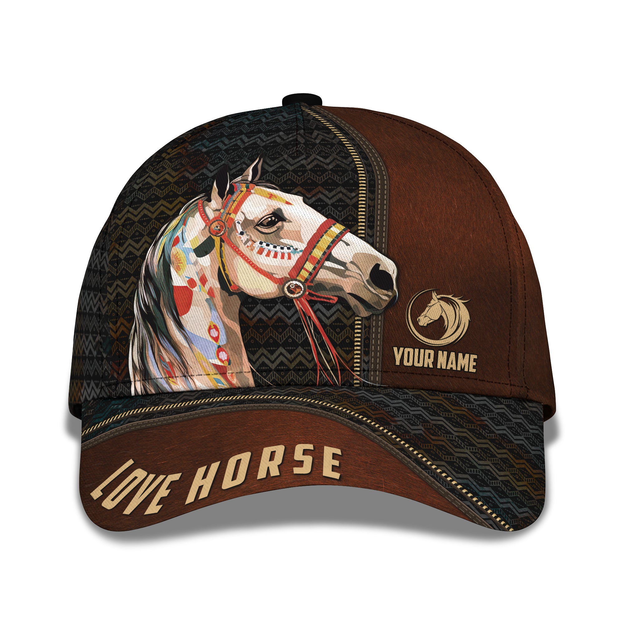 Personalized Cap Native American Horse Cap