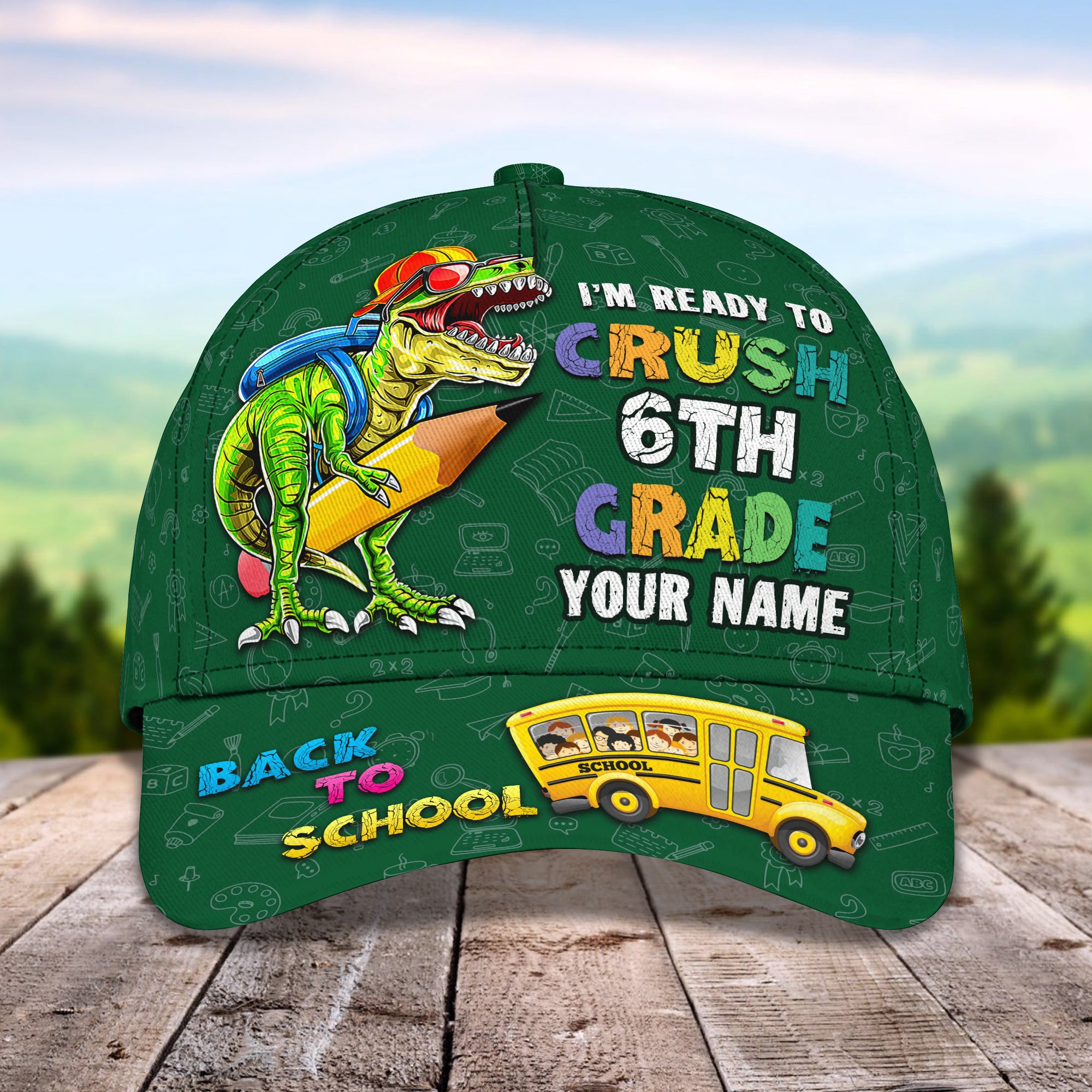 Back To School 01 - Personalized Name Cap - TD97