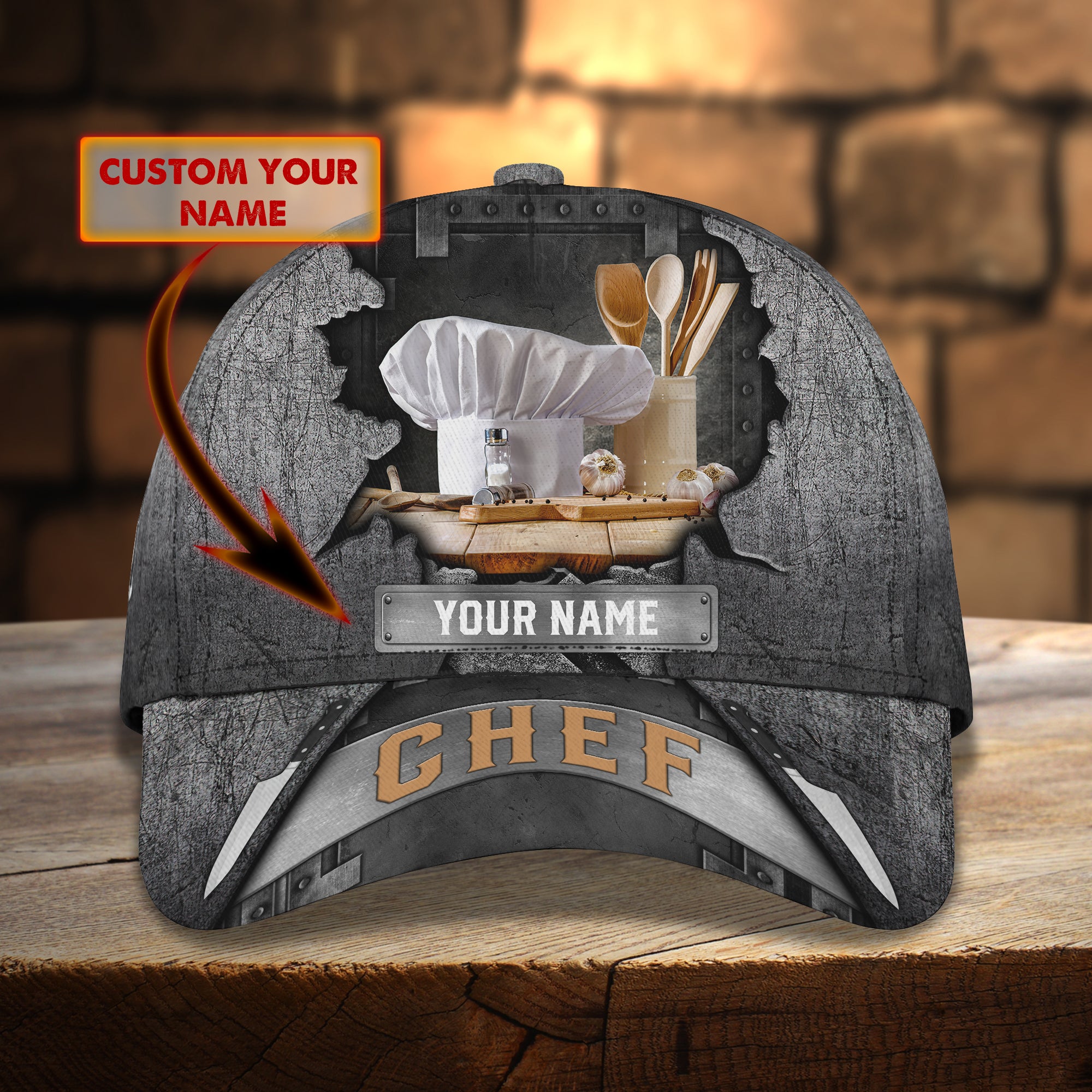 RINC98 - Personalized Name Cap - Chef07