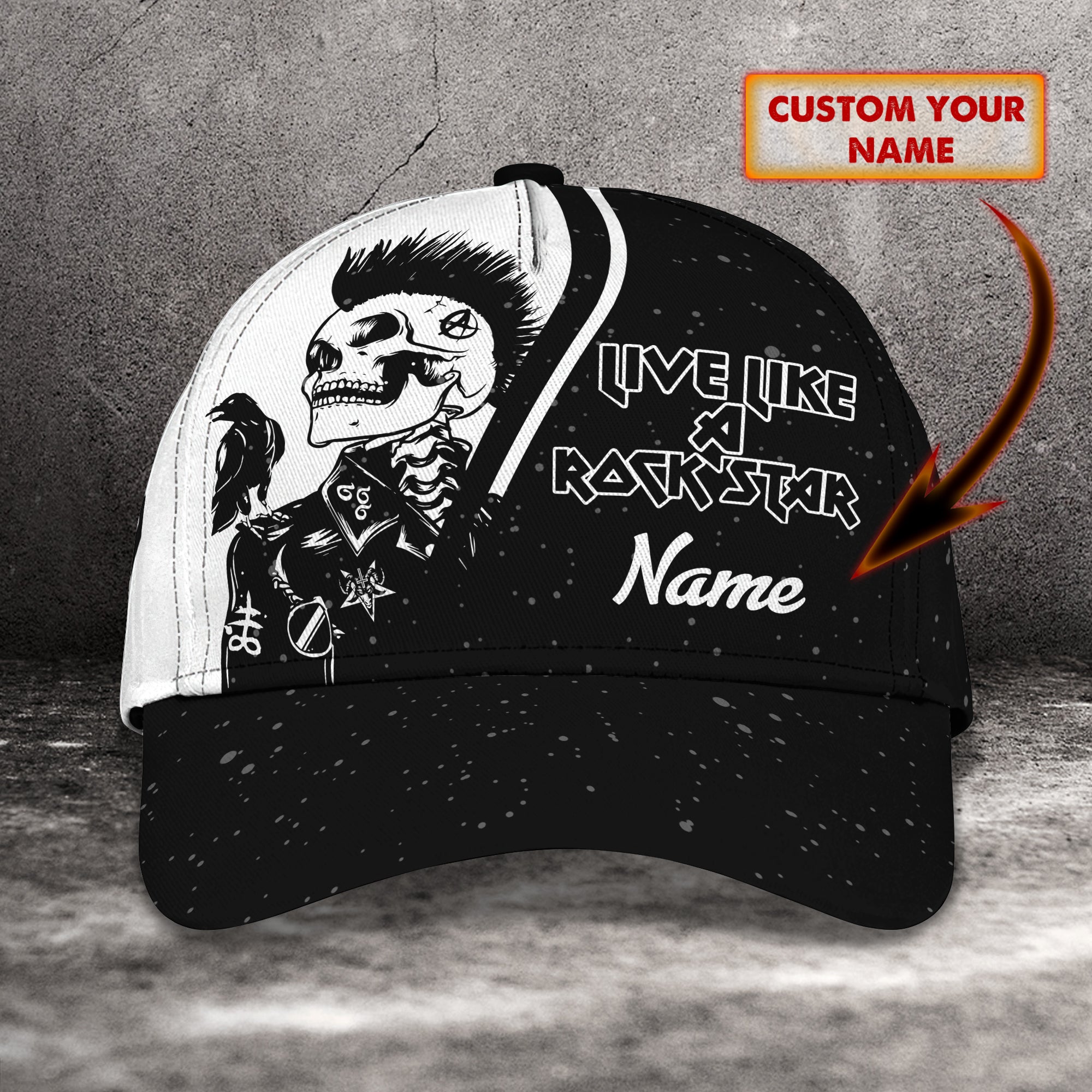 Live Like A Rock Star - Customize Cap - Loop - Nt168 - Ct024