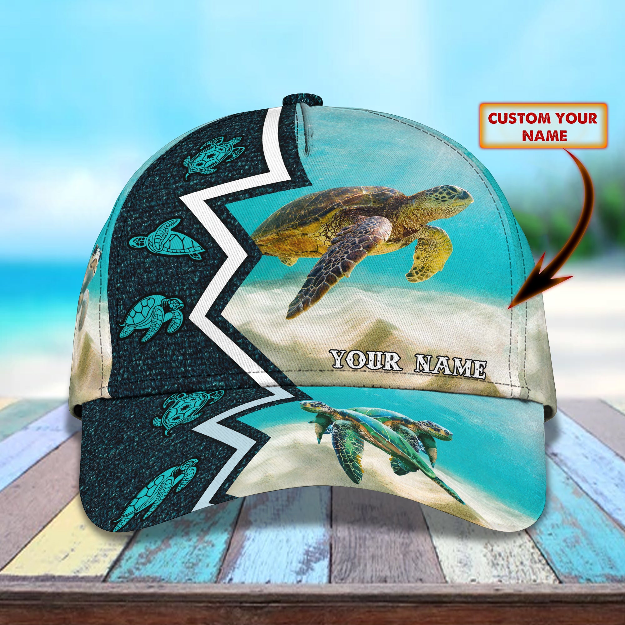 Turtle 01 - Personalized Name Cap - Pth98