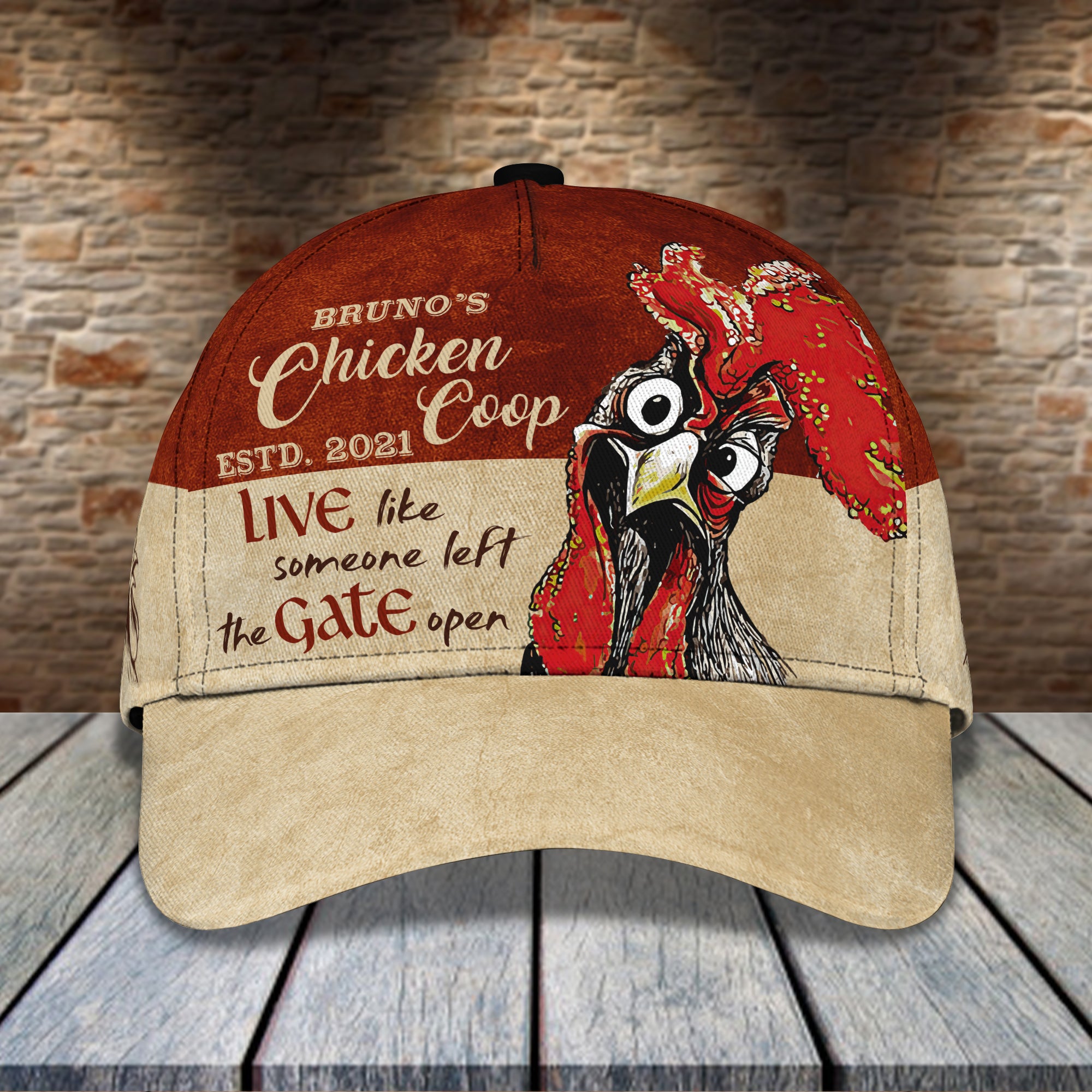 Chicken 01 - Personalized Name Cap - 16hb