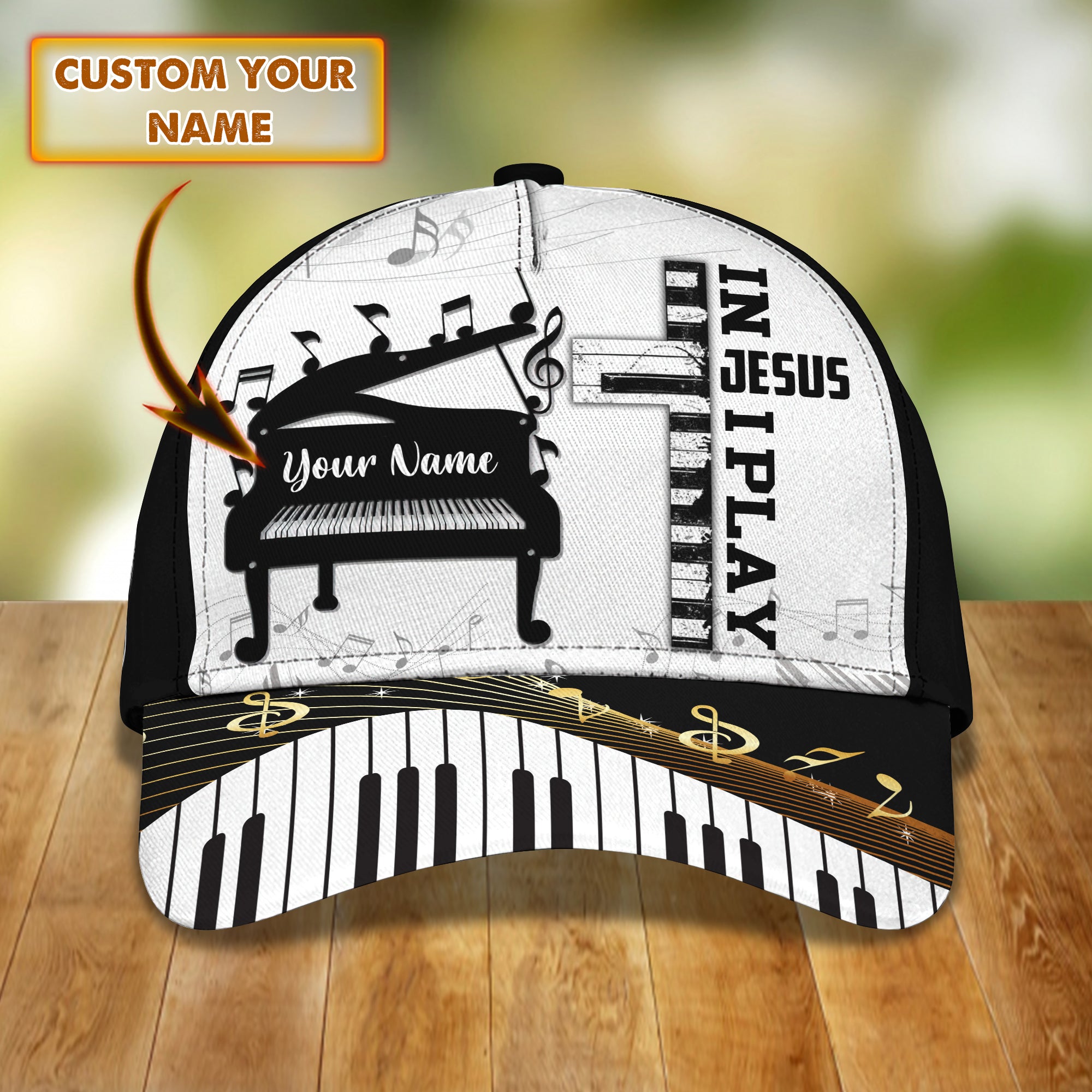 Piano 2 - Personalized Name Cap - 415