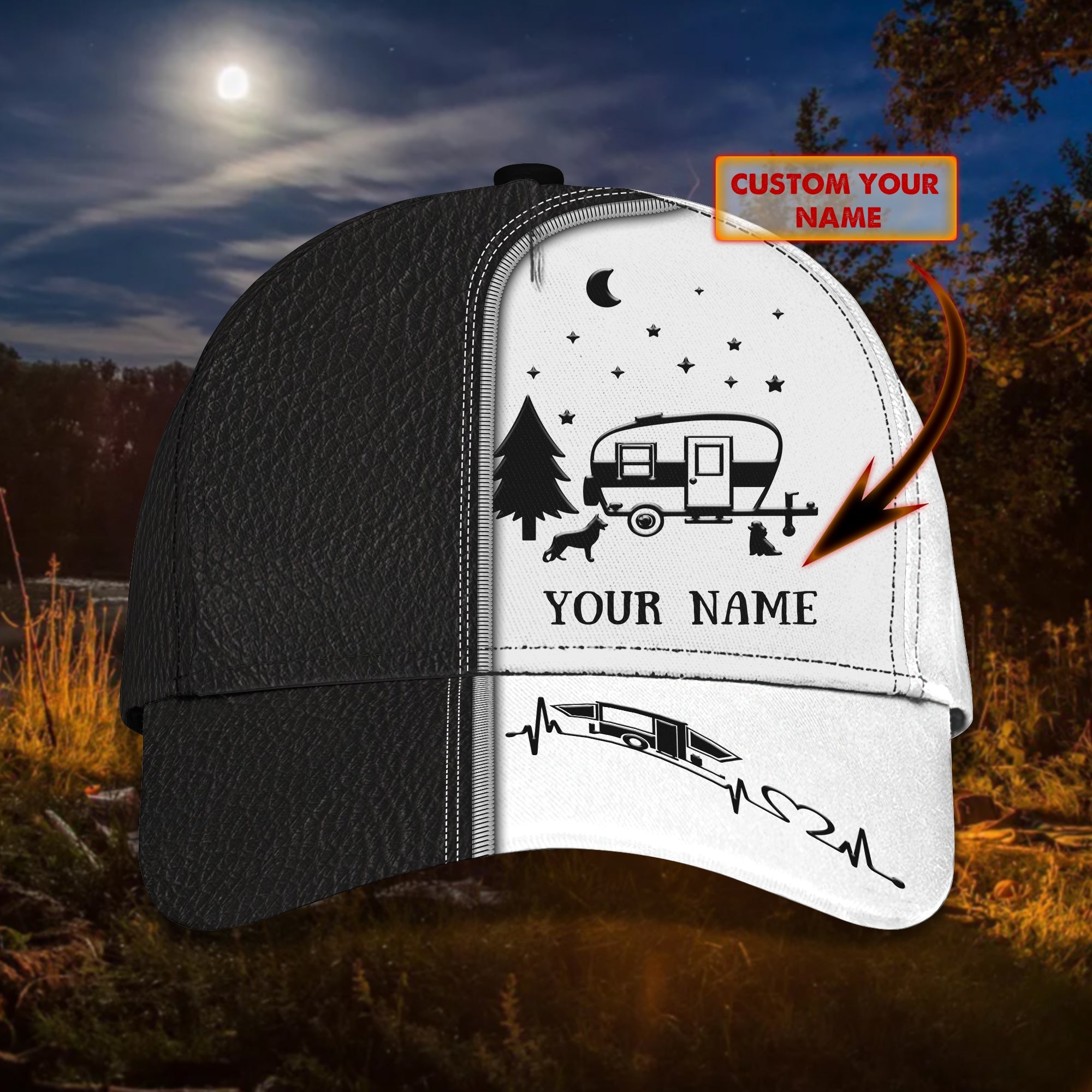 Camping H - Personalized Name Cap - TD96